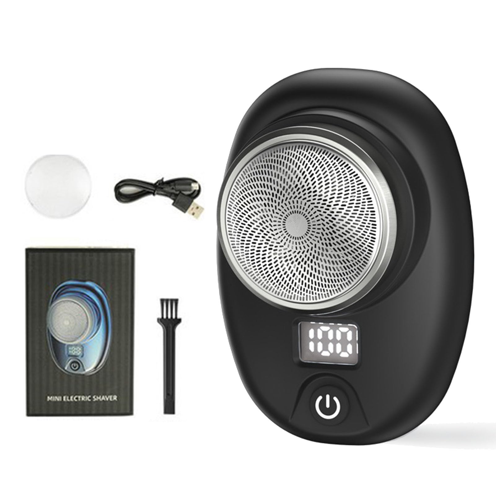 Pyrinov Electric Razor for Men - Rechargeable Waterproof Mini Shaver with USB Charging, Portable Pocket Shaver for Travel & Daily Grooming - Black (Ideal for Home, Office & On-the-Go Use)