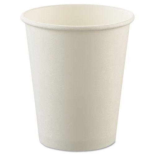 SCCU508NU - 8 Oz White Uncoated Paper Cups for Hot Beverages - Perfect for Coffee, Tea, and Hot Chocolate at Cafes, Offices, and Home Use