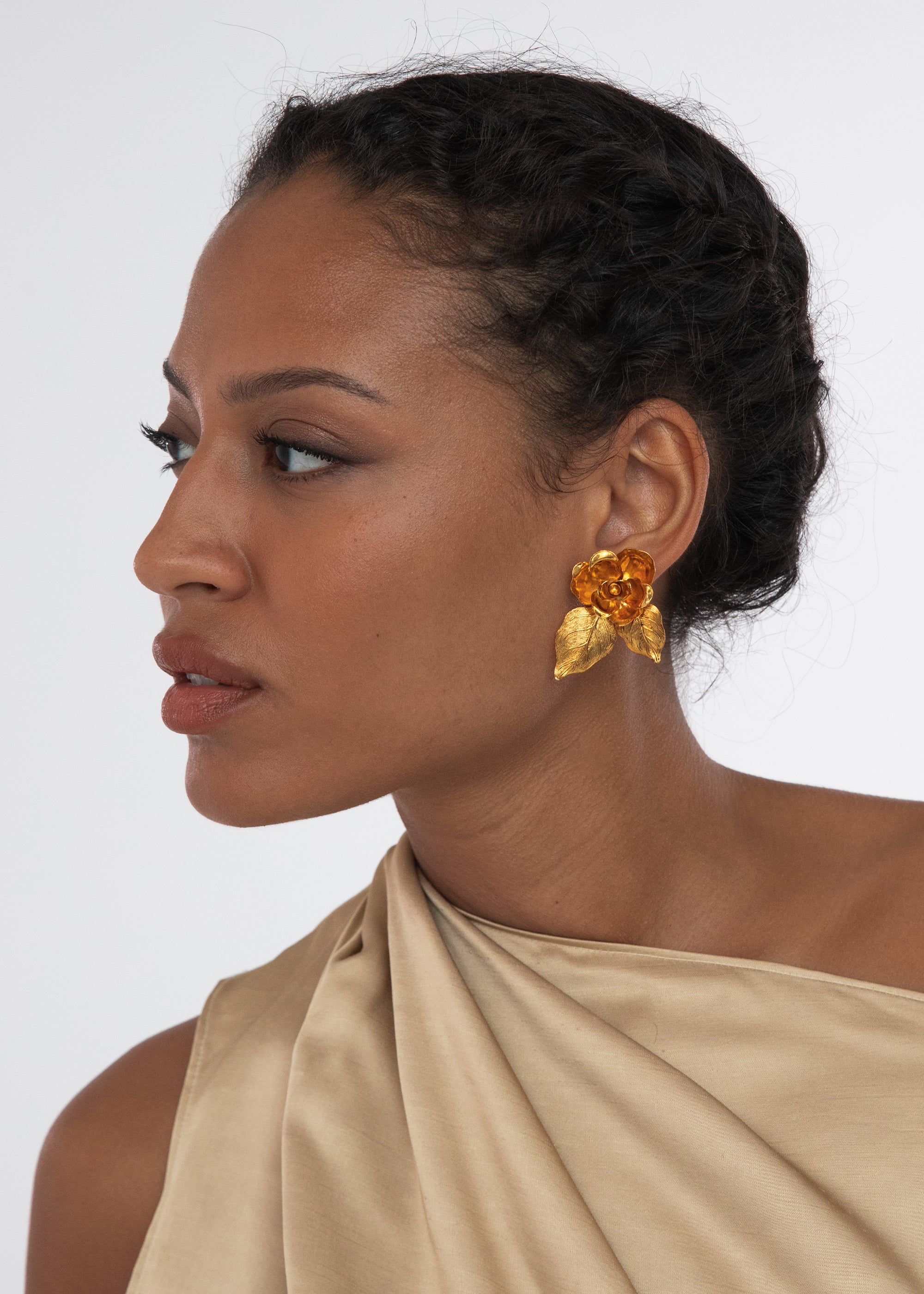 Rosalia Gold Hoop Earrings for Women - Elegant 14K Gold Plated Dangle Earrings - Perfect for Parties, Weddings & Everyday Wear