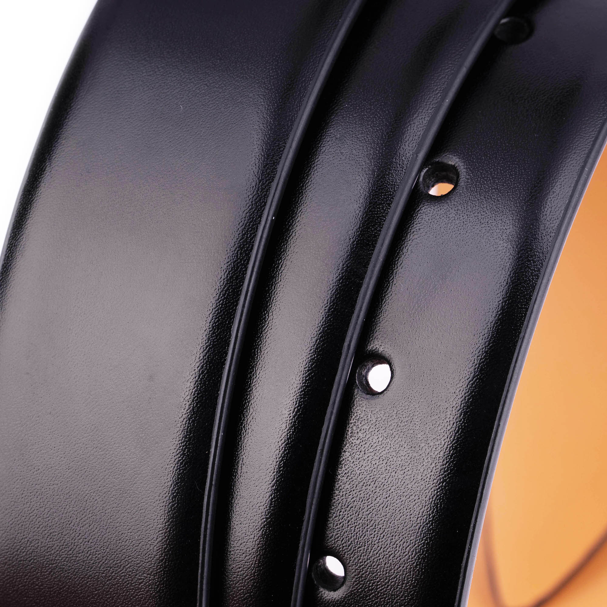 Men's 3.5cm Black Vegan Leather Belt Strap Replacement for Ferragamo Buckles | Slim Dress Belt for Office, Business & Formal Occasions
