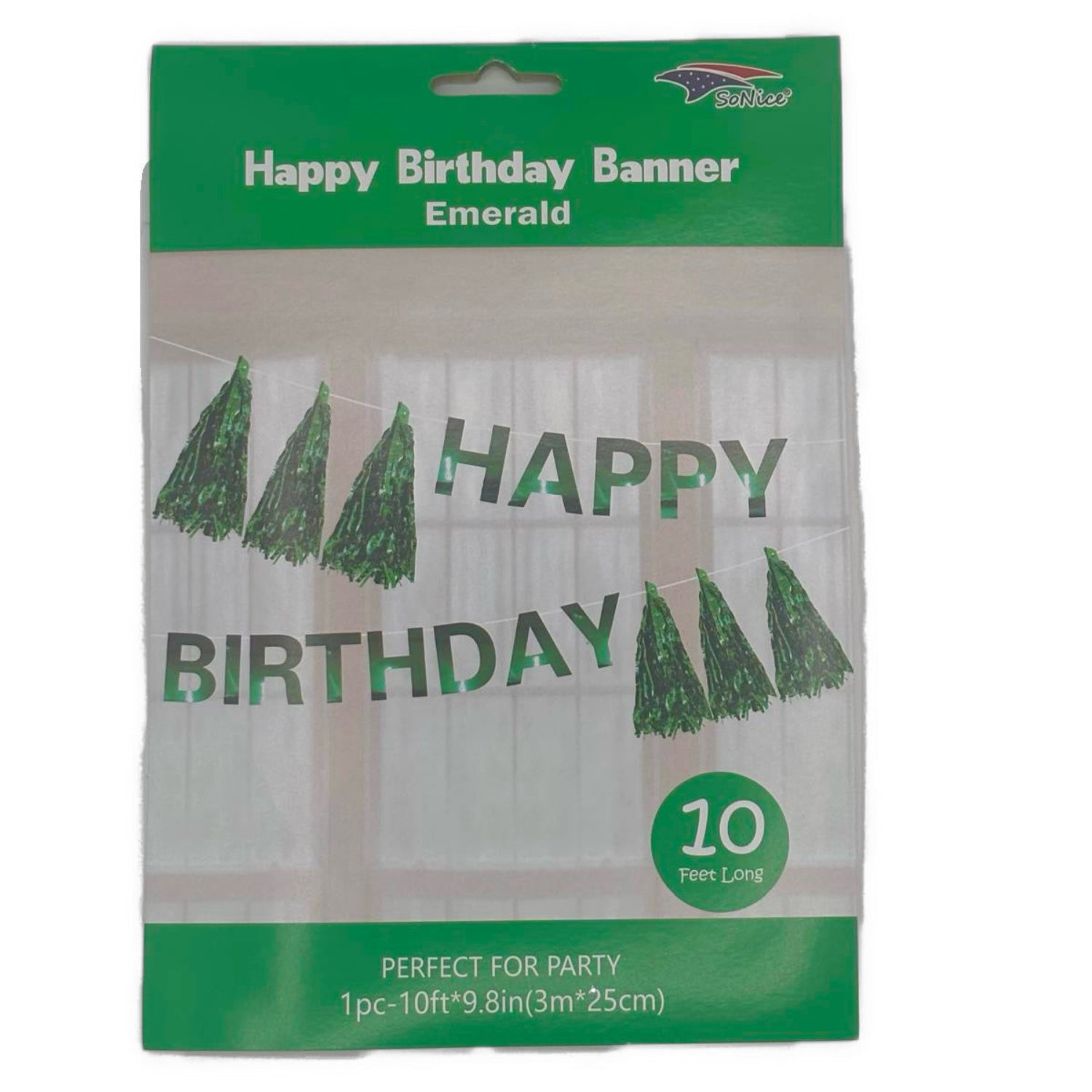 10 Ft Emerald Green Birthday Tassel Garland Party Decorations - Perfect for Birthday Parties, Baby Showers & Wedding Decorations
