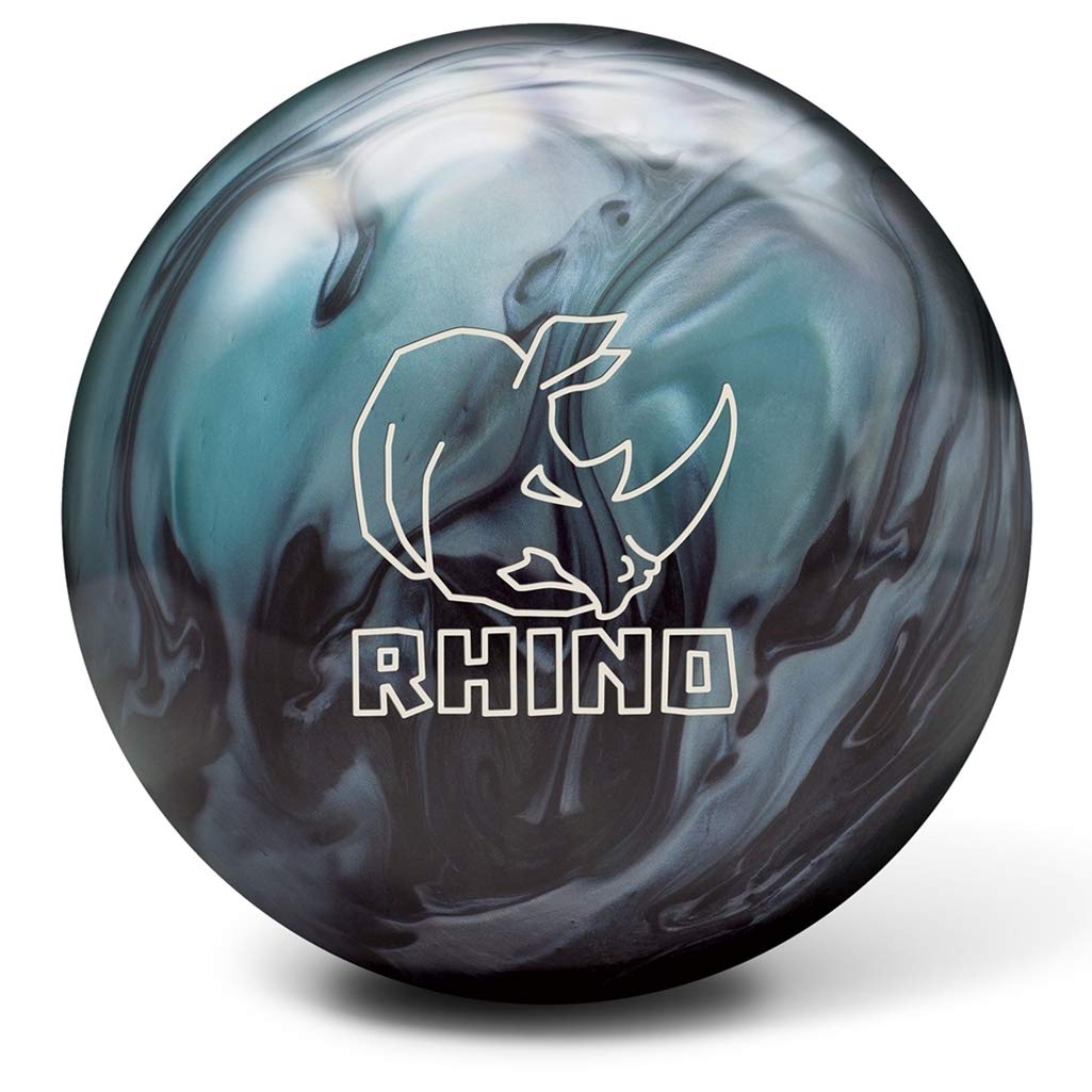 Brunswick Rhino Reactive Pre-Drilled Bowling Ball - Metallic Blue/Black | High Performance for League & Tournament Play | Perfect for Hook Shots & Strikes