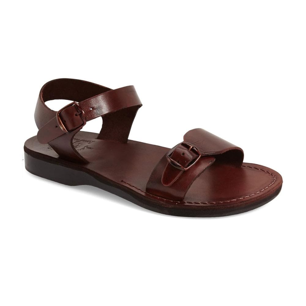 Original Leather Adjustable Buckle Sandals for Men - Comfortable & Stylish Summer Footwear for Beach, Travel & Casual Outings