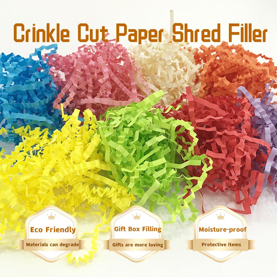 2LB Crinkle Cut Paper Shred Filler - Dark Blue Gift Wrapping & Packing Supplies for Easter Baskets, Gift Boxes, Party Decorations & Craft Projects
