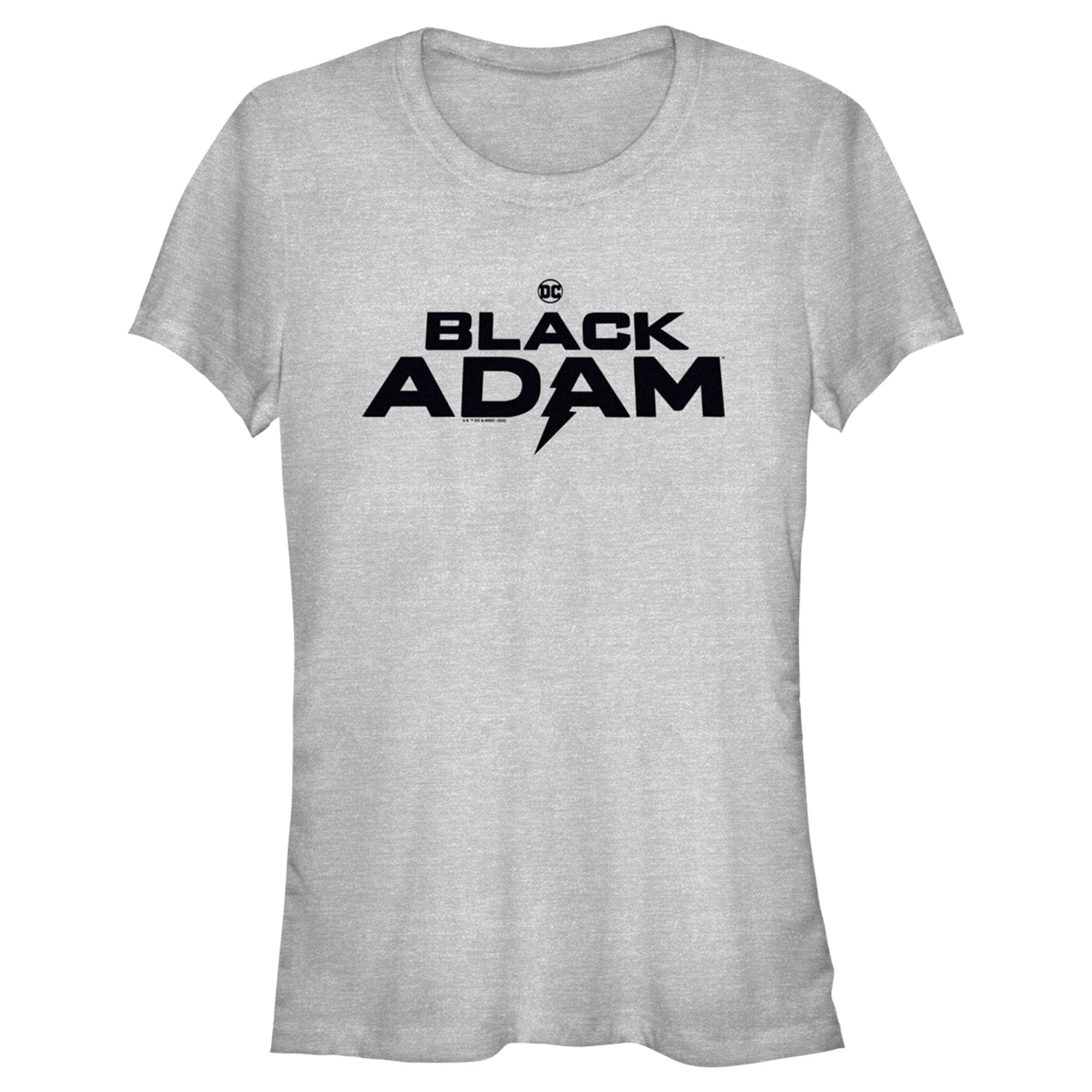 Junior's Black Adam Bold Black Logo T-Shirt | Official Superhero Graphic Tee for Kids & Teens | Perfect for Cosplay, Halloween & Superhero Fans