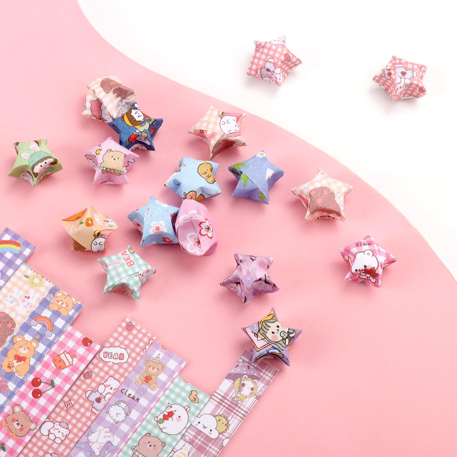 544 Sheets Origami Star Paper Strips - DIY Lucky Star Folding Paper for Handmade Crafts, Room Decor, Party Favors & Gift Wrapping | Premium Quality Decorative Paper Strips for Creative Projects