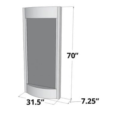 ADAGIO Pacifica Waters Stainless Steel Silver Mirror PWA2040 - Elegant Bathroom Vanity Mirror for Modern Home Decor, Perfect for Makeup & Shaving