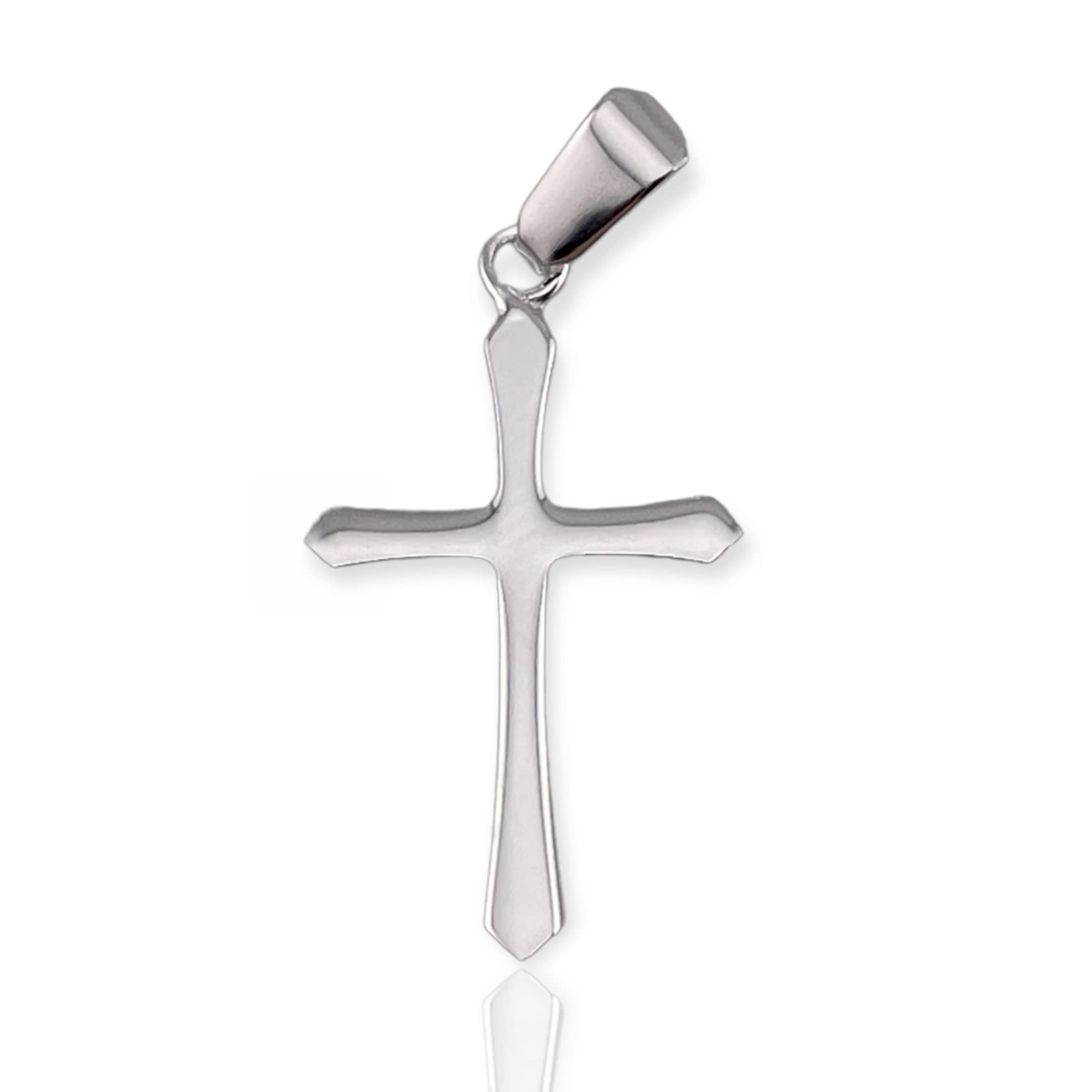 925 Sterling Silver Cross Pendant Necklace for Men & Women - Religious Jewelry Gift for Baptism, Confirmation & Everyday Wear