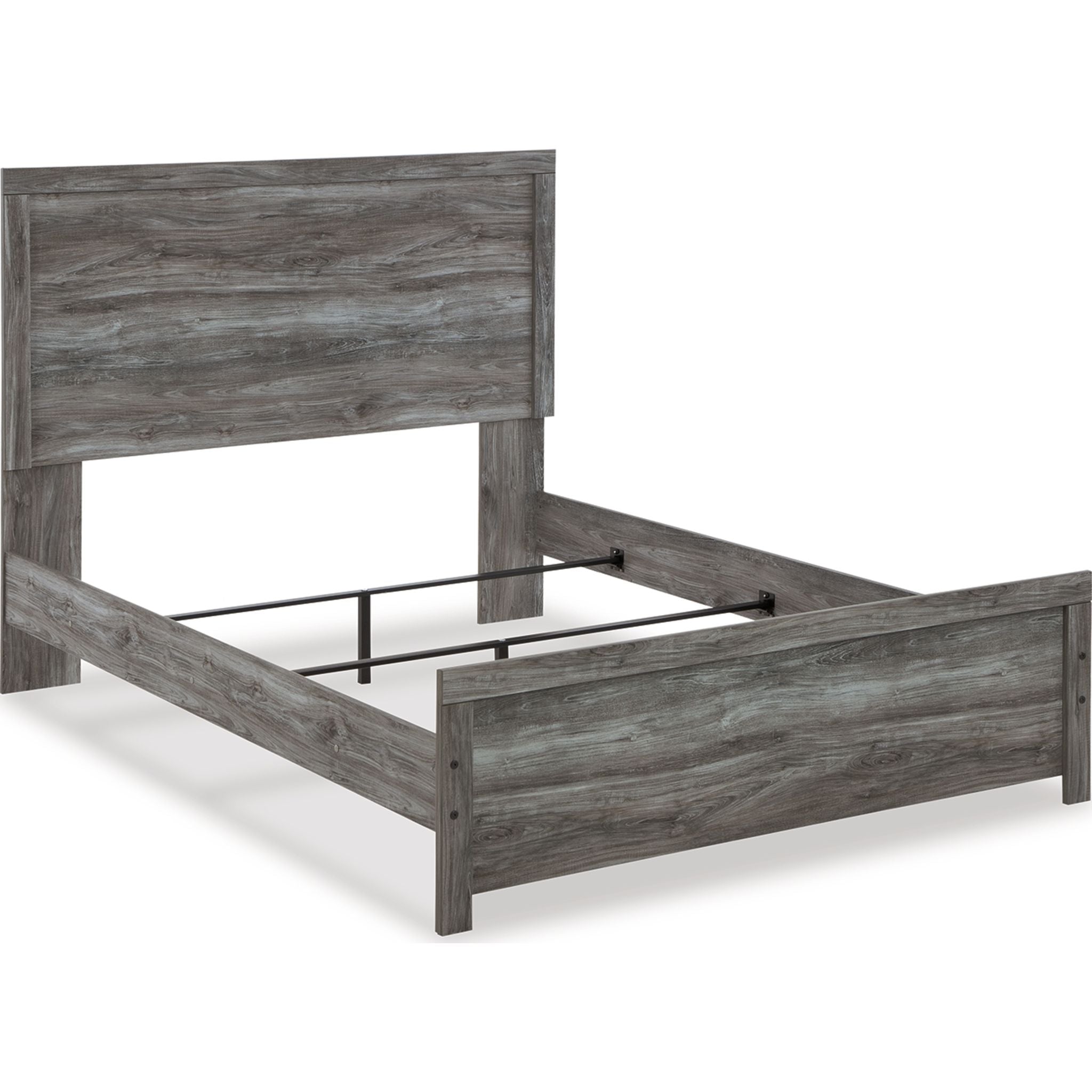 Bronyan Queen Panel Bed Frame - Dark Gray Upholstered Platform Bed with Wooden Slats - Perfect for Modern Bedroom & Guest Room Decor