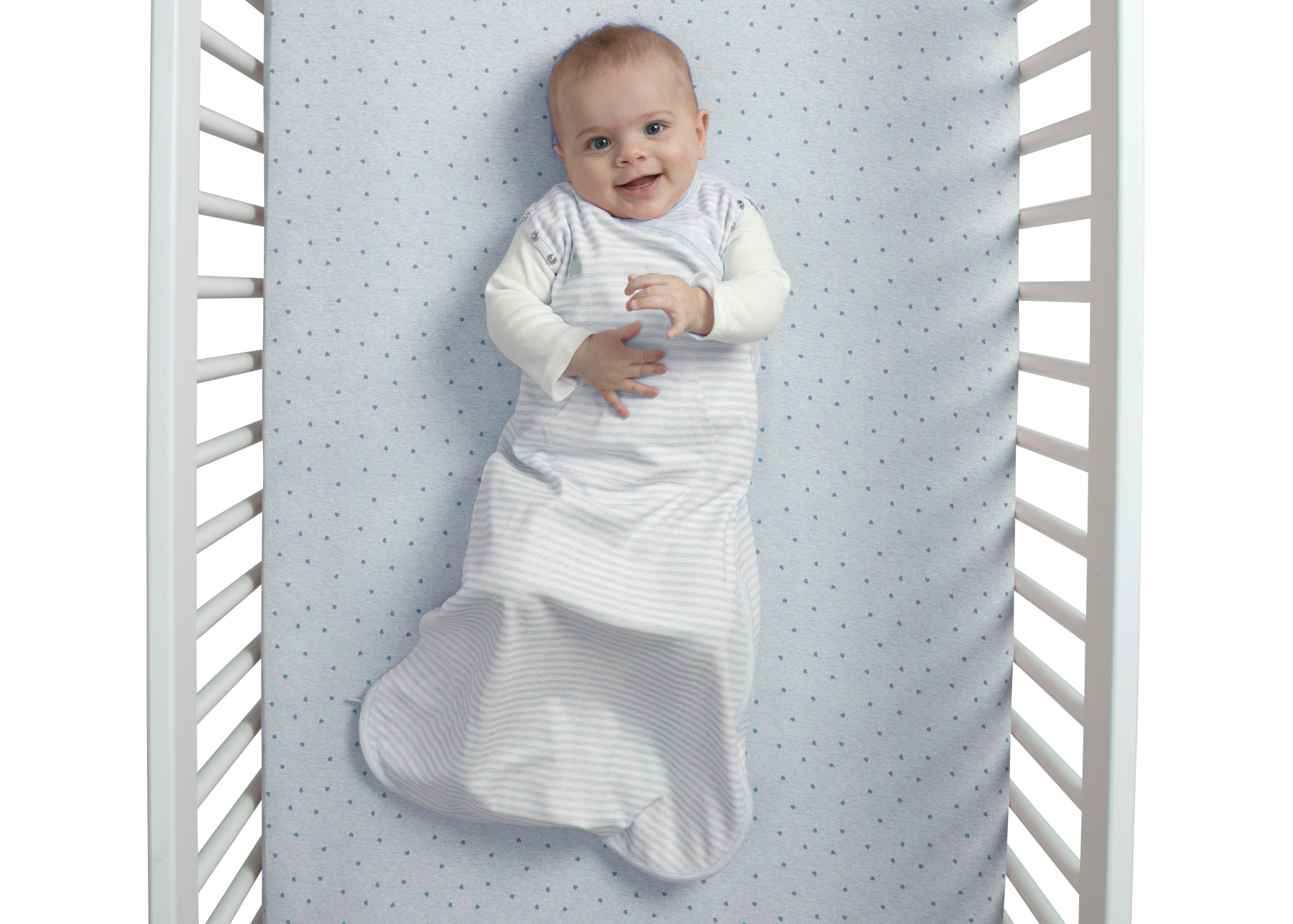 BabyGap TrueSleep Sleep Sack with Built-In Swaddle for Newborns 0-6 Months - Soft Cotton Swaddle Blanket for Safe Infant Sleep & Nursery Comfort