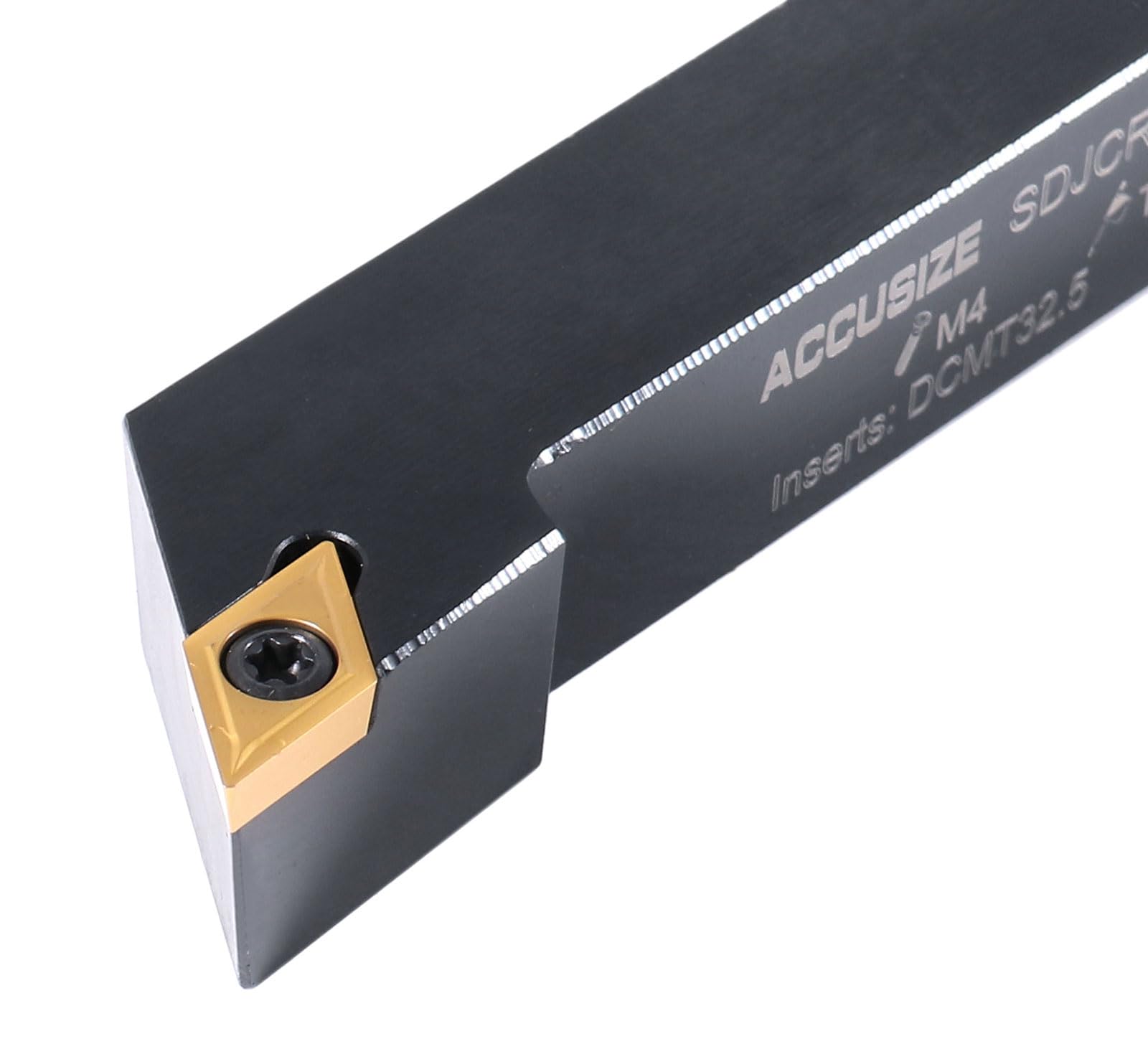 Accusize Industrial Tools 3/4'' Shank 7-Piece Indexable Carbide Turning Tool Set in Fitted Box (2387-2006) - Perfect for Metal Lathe Turning, Facing, and Grooving Operations