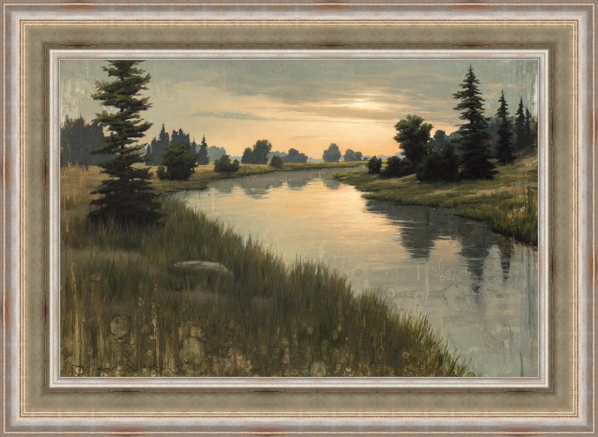 Calming Dusk By Dan Wilson - Relaxing Home Decor Painting for Living Room & Bedroom - Perfect Wall Art for Stress Relief & Meditation Spaces