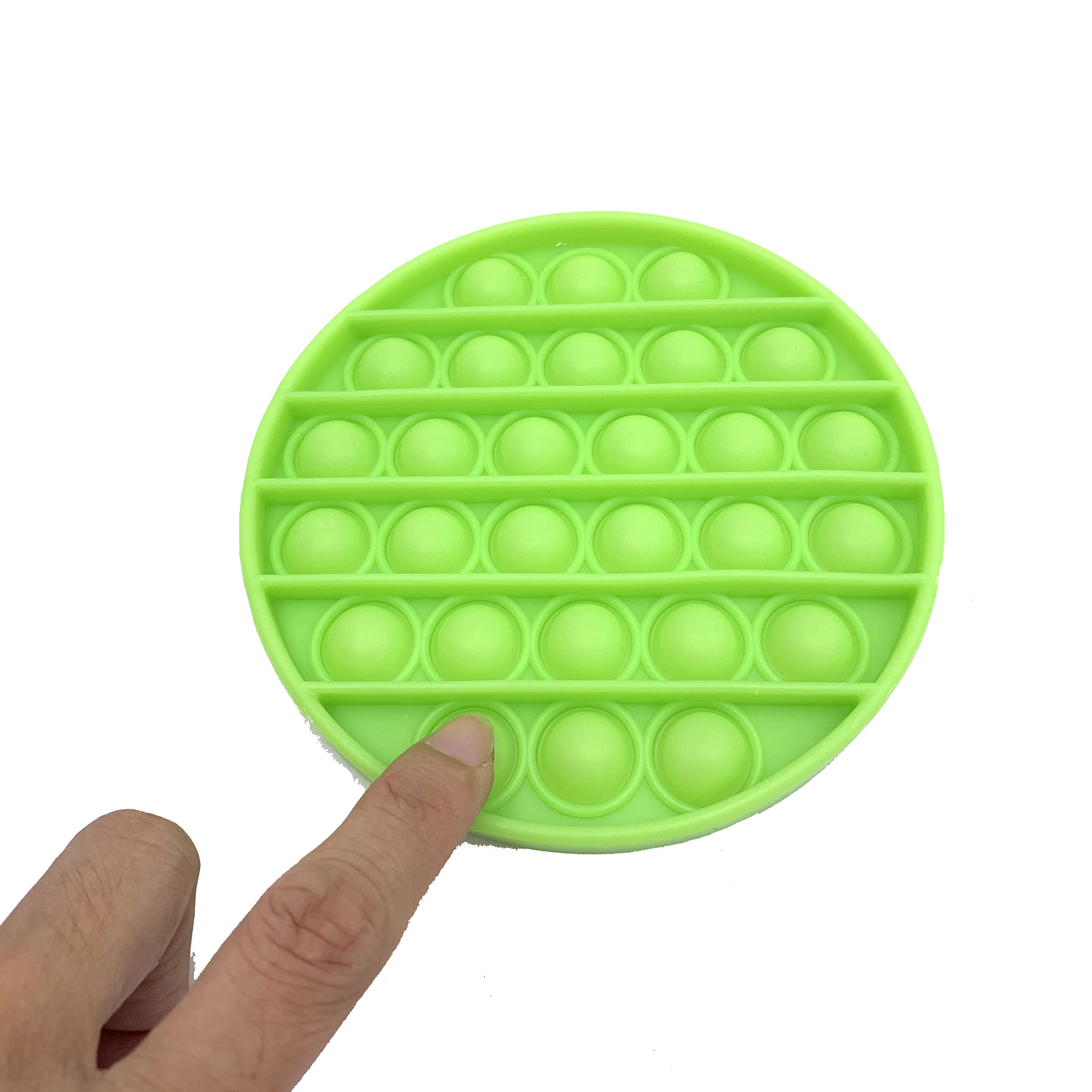 Push-N-Popz Bubble Fidget Toys - Stress Relief Sensory Toys for Kids & Adults, Washable Silicone Round & Square Poppers (Set of 2) - Perfect for Anxiety Relief, Classroom Focus & ADHD Sensory Play