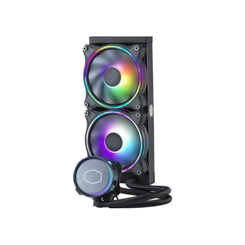 Cooler Master MLX-D24M-A18P2-R1 MasterLiquid ML240 Illusion ARGB CPU Liquid Cooler - 240mm Radiator, Dual 120mm PWM Fans, RGB Lighting, 3-Year Warranty - Perfect for Gaming PCs, Workstations, and High-Performance Cooling