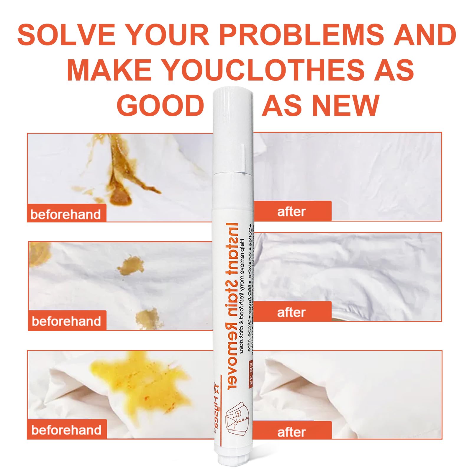 2024 New Upgrade Bleach Pen 2-Pack - Stain Remover Pen for Clothes, Portable Fabric Whitener, Travel-Size Laundry Stain Remover - Perfect for Travel, Home Use & Emergency Stain Removal
