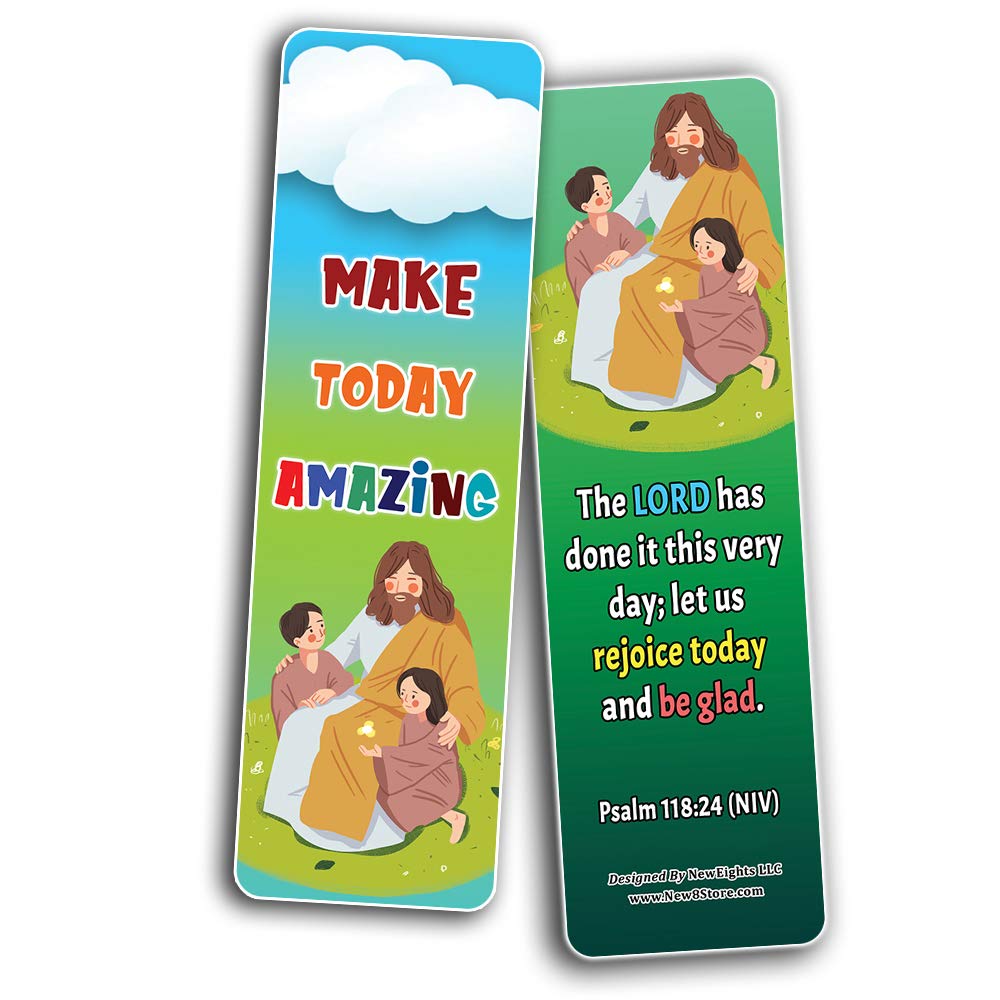 60-Pack Inspirational Bible Verse Bookmarks - Christian Gifts for Sunday School, VBS, Children's Ministry, Stocking Stuffers & Birthdays | Perfect for Daily Devotion, Bible Study & Encouragement