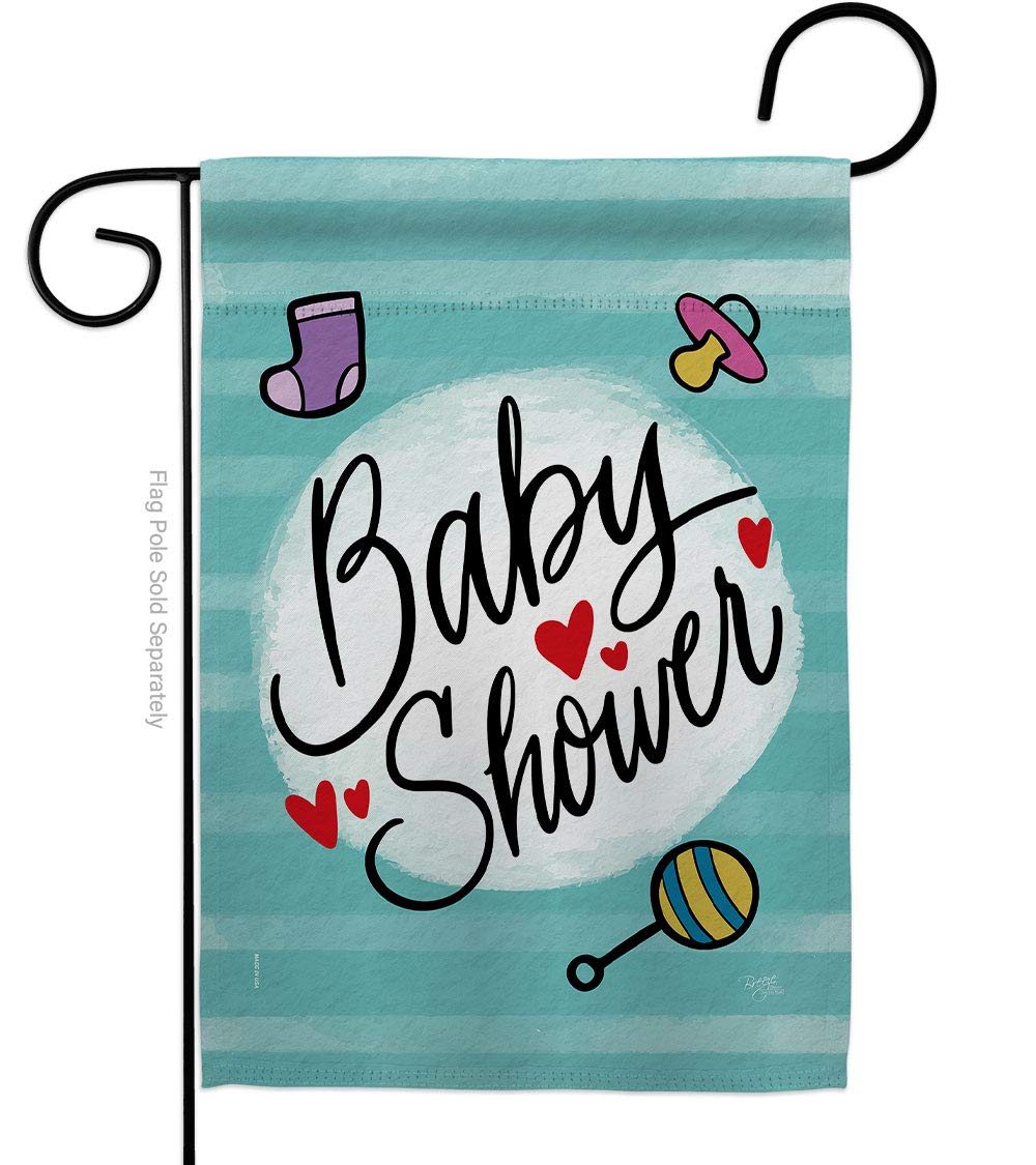 Baby Shower Garden Flag - Double-Sided Newborn Decor for Party & Yard