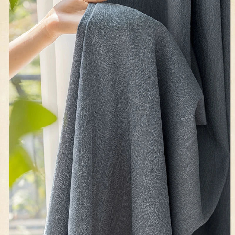 Claire Polyester Wavy Pattern Curtain Swatch - Elegant Window Treatment for Living Room, Bedroom & Home Decor