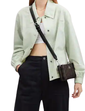 Coach Signature Canvas Double Zip Crossbody Bag - Stylish & Compact Purse for Women, Perfect for Everyday Use, Travel & Shopping