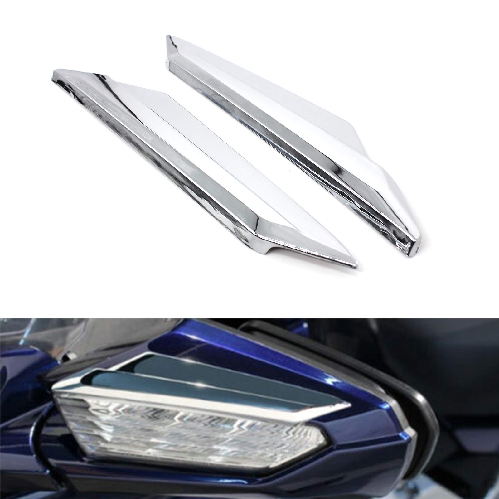 Honda Goldwing GL1800 Front Trim Mirrors Cover & Accents Surround Accessories for 2018-2020 Models - Enhance Style & Protection for Touring Motorcycles