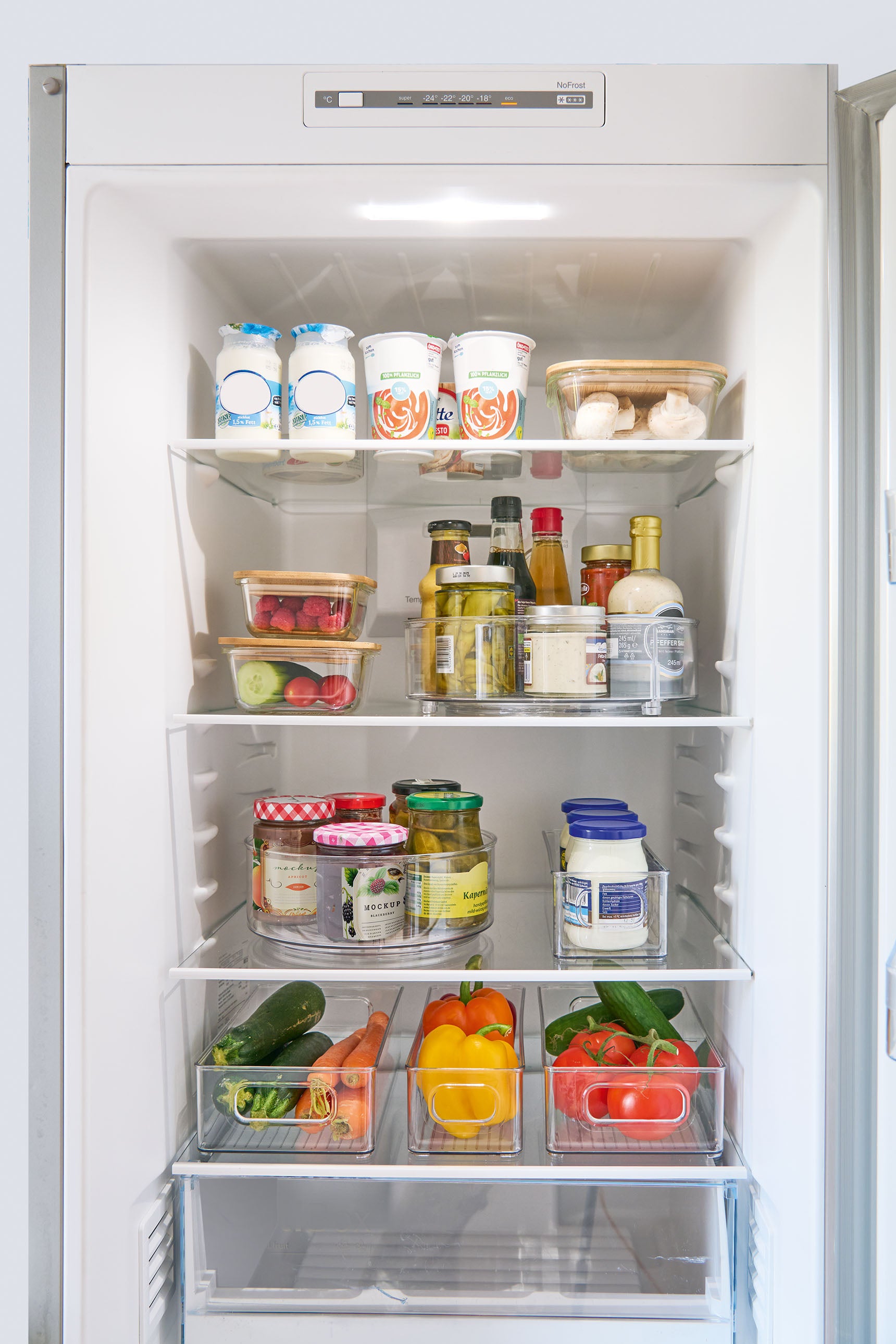 Best Fridge Organizers for Kitchen Storage - Space Saving Refrigerator Bins & Containers for Food Organization - Perfect for Home, Office, and Dorm Use