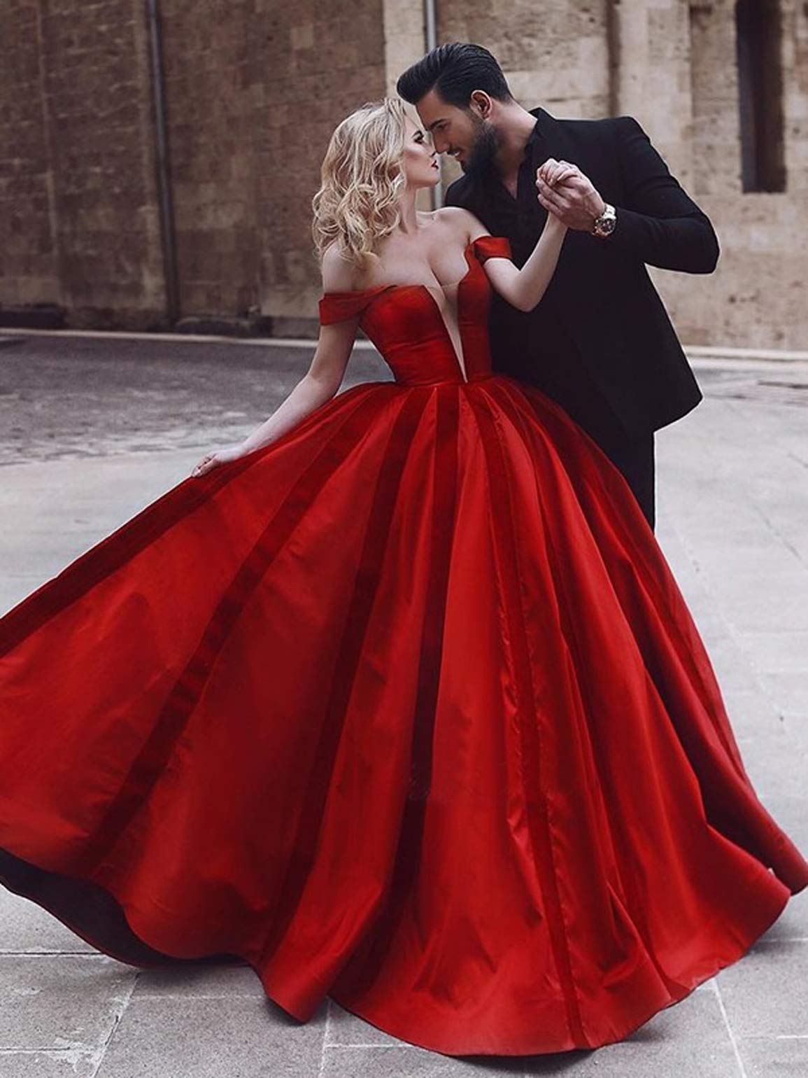 Elegant Off Shoulder Ball Gown for Women - 2020 Satin Long Prom Dress for Wedding, Quinceanera, Homecoming - AR226 | Perfect for Formal Events, Evening Parties & Special Occasions