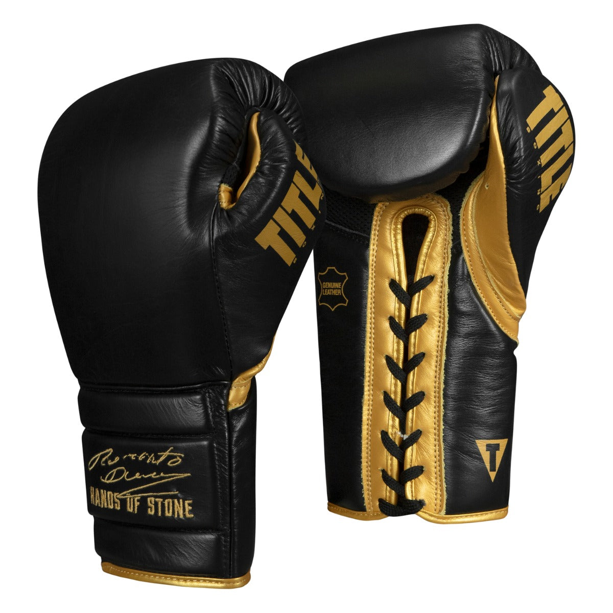 Roberto Duran Professional Leather Boxing Gloves for Men - Premium Sparring Training Gloves for Boxing, MMA, Kickboxing - Ideal for Gym Workouts, Heavy Bag Training & Martial Arts Practice