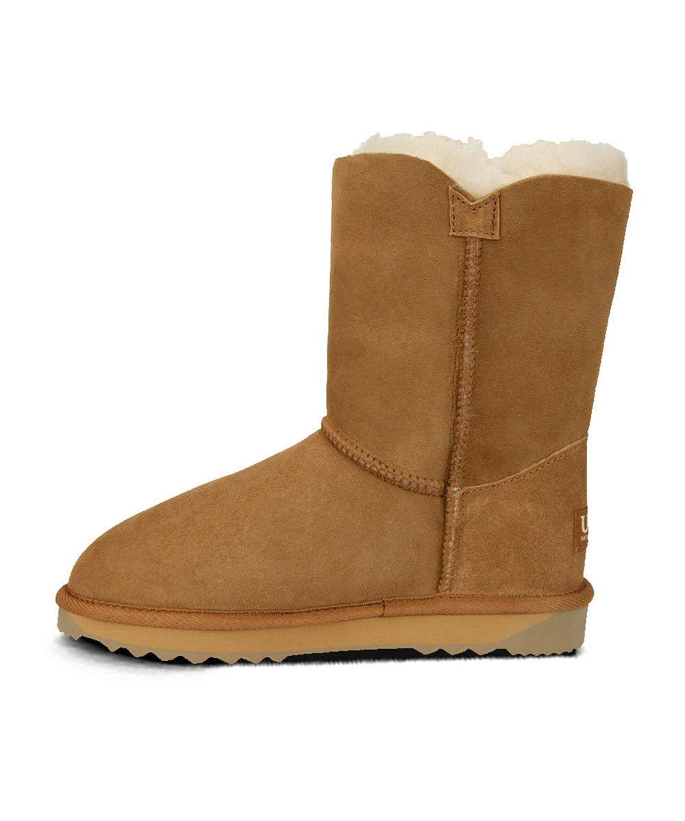 Women's UGG Premium Short Button Boots - Warm Winter Snow Boots for Women | Cozy & Stylish Ankle Boots for Cold Weather, Outdoor Activities & Casual Wear