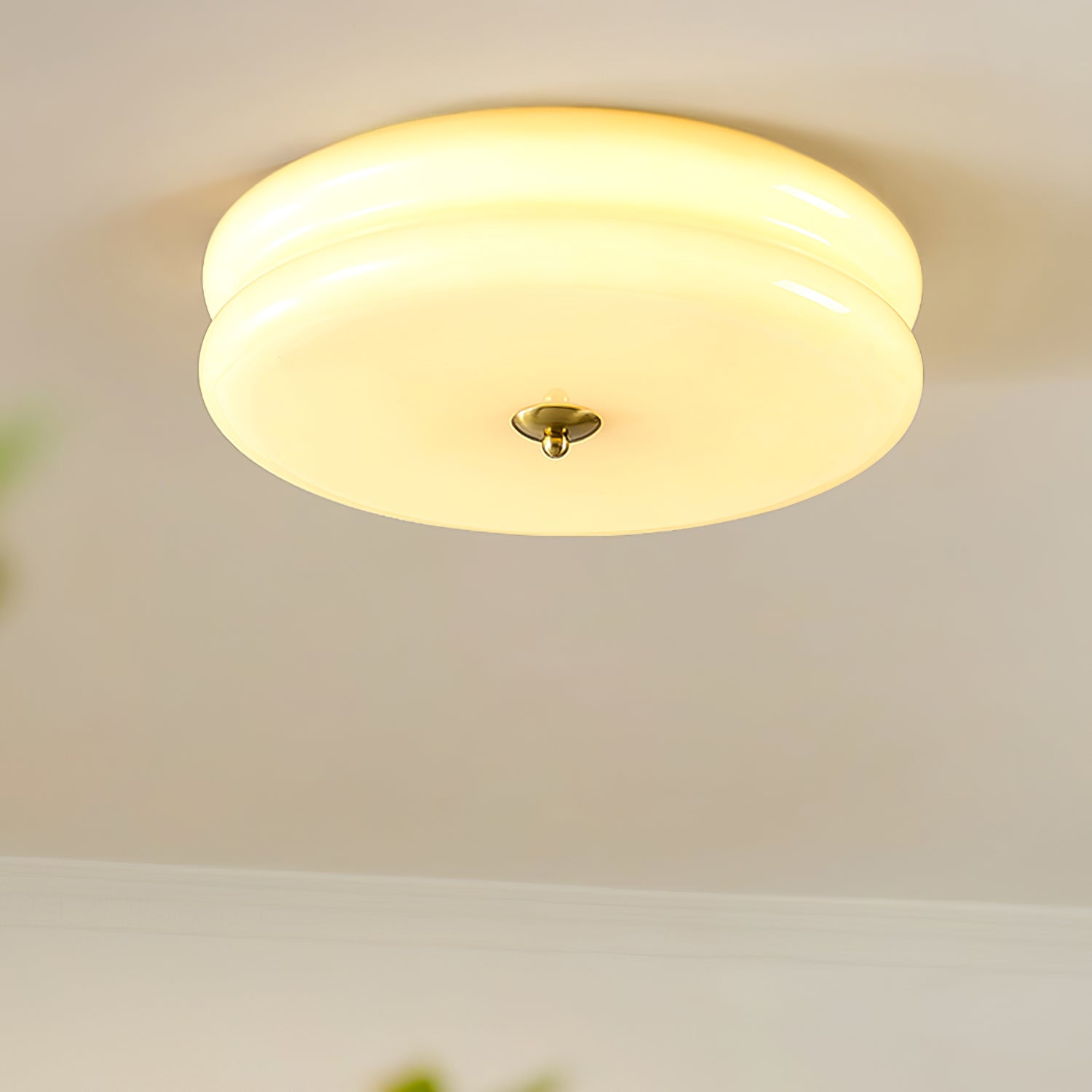 Art Deco Vintage Ceiling Light Fixture - Antique Bronze Finish, Crystal Accents - Perfect for Dining Room, Bedroom, or Foyer Lighting