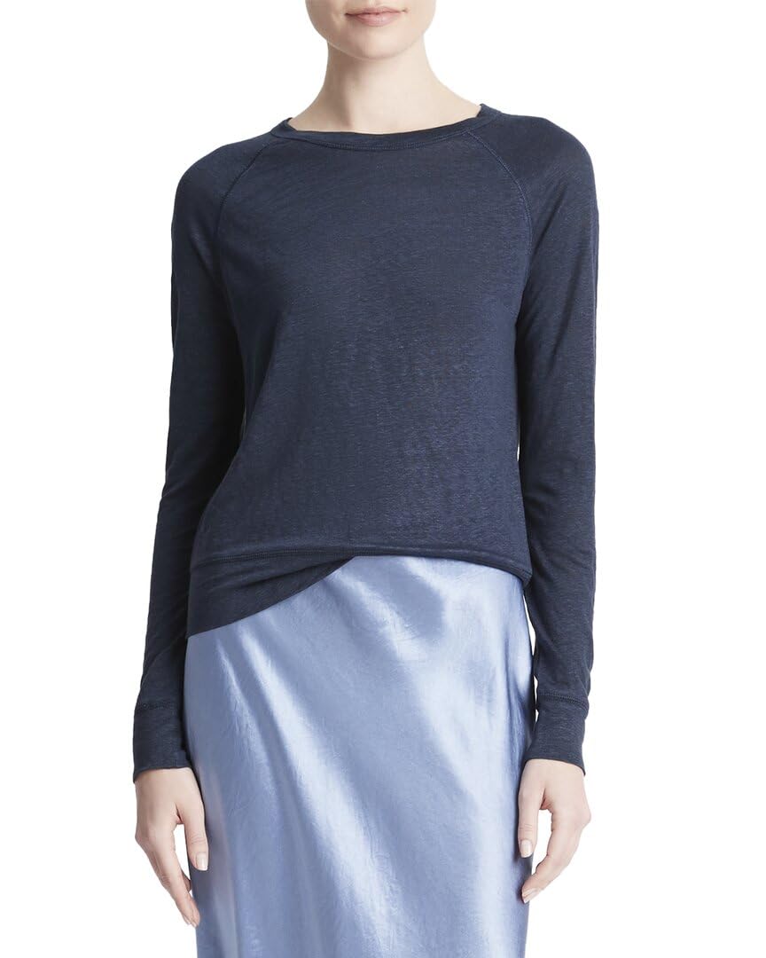 Vince Women's Long Sleeve Raglan Pullover Sweater - Soft Knit Casual Tops for Fall & Winter | Perfect for Layering, Office Wear & Weekend Outfits
