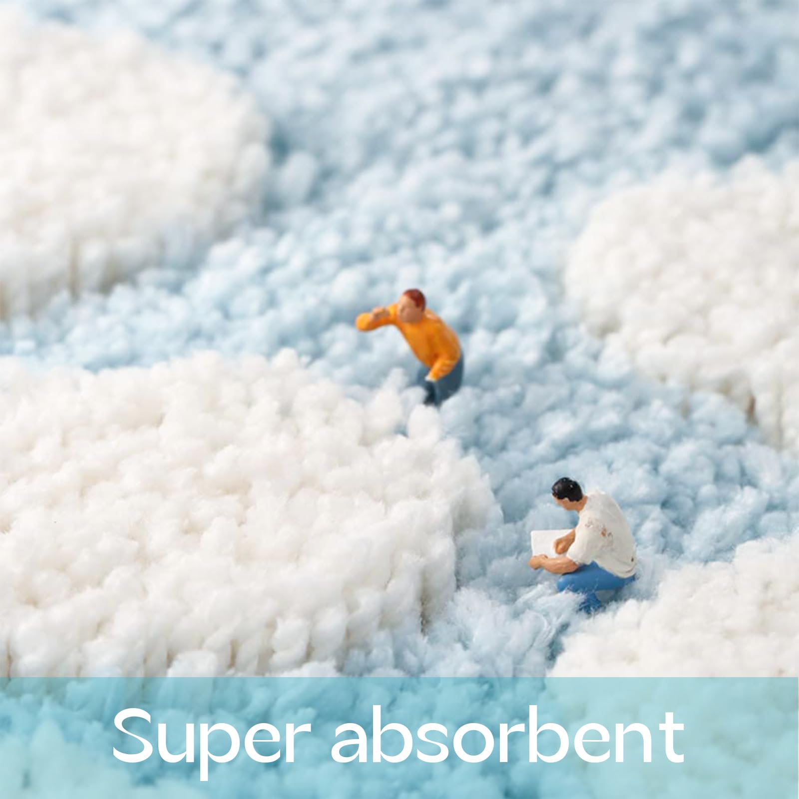 Soft Fluffy Daisy Bathroom Rug - Absorbent & Anti-Slip Shaggy Bath Mat, Cute Cartoon Flower Grey Decor for Home (15.7x23.6 Inch) - Perfect for Bathroom, Bedroom & Kids Room Decor
