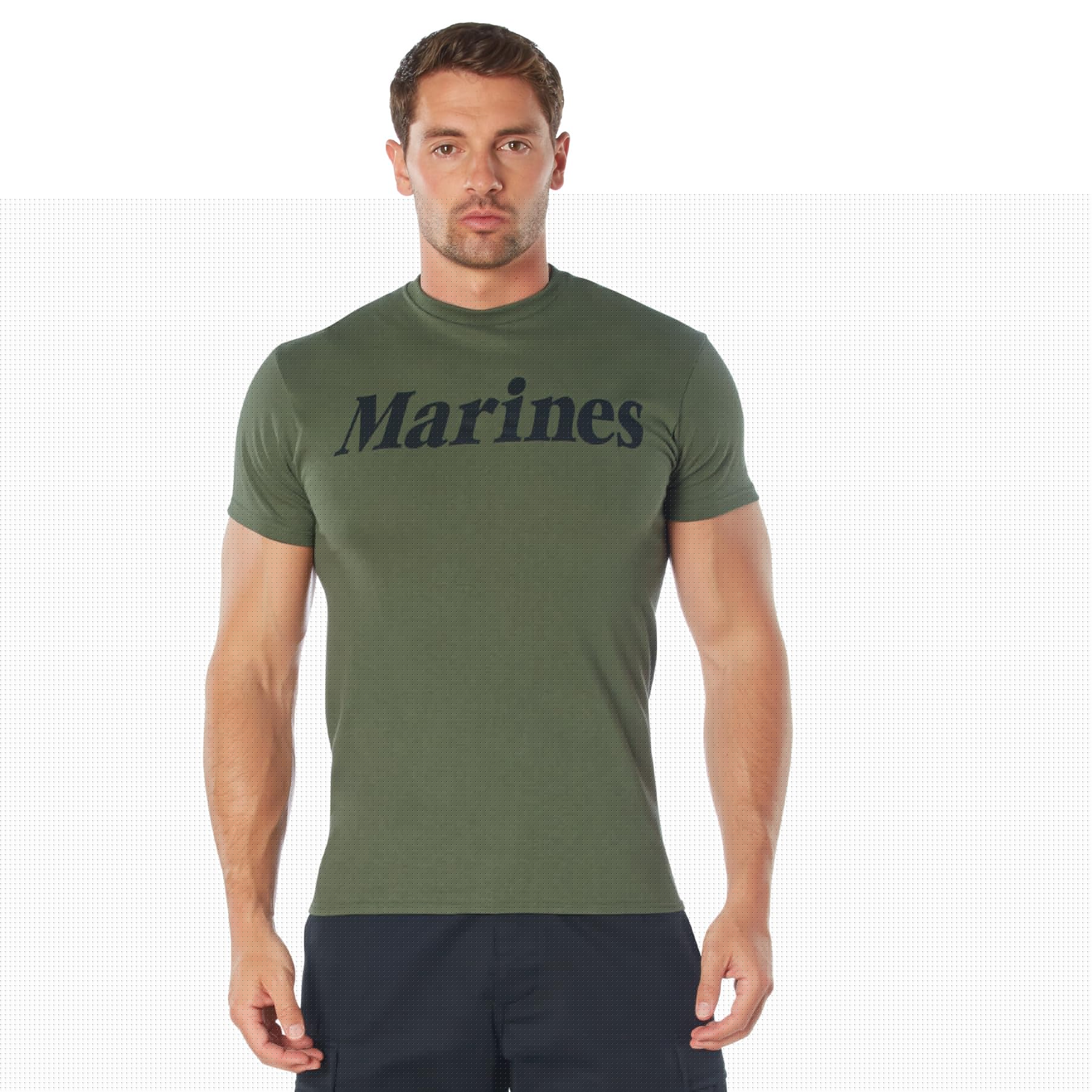 Rothco Olive Drab Military PT T-Shirt - Men's Army Style Workout Tee for Fitness Training & Outdoor Activities