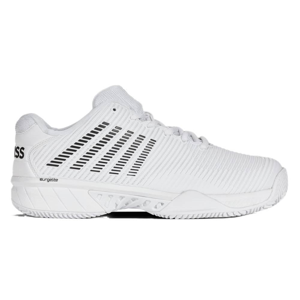 K Swiss Hypercourt Express 2 Clay Men's Tennis Shoes - White/Black | Durable Clay Court Performance | Perfect for Competitive Tennis & Casual Wear