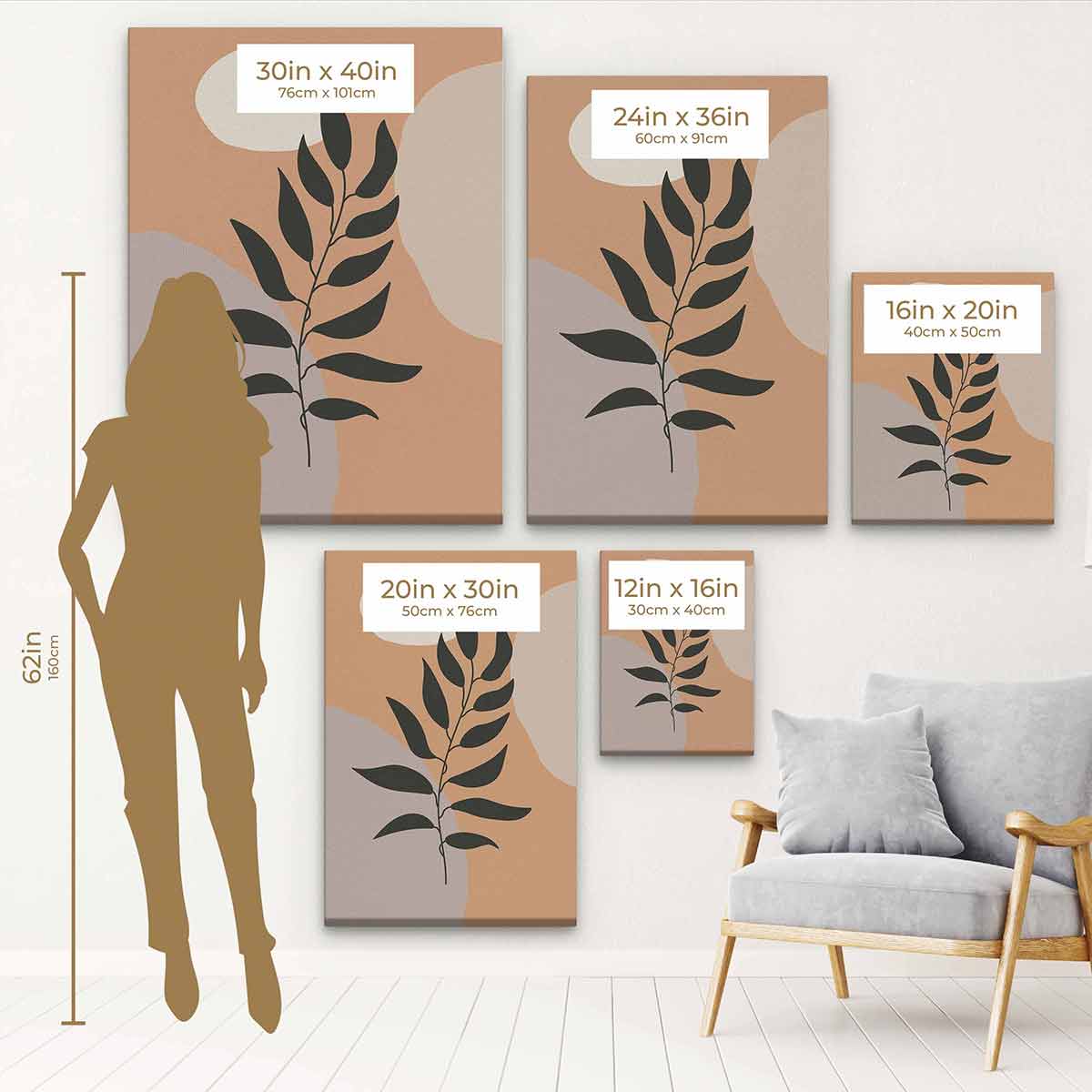 Pink Leaf Wall Art Canvas - Modern Botanical Home Decor for Living Room, Bedroom & Office | Perfect for Housewarming Gifts & Interior Design