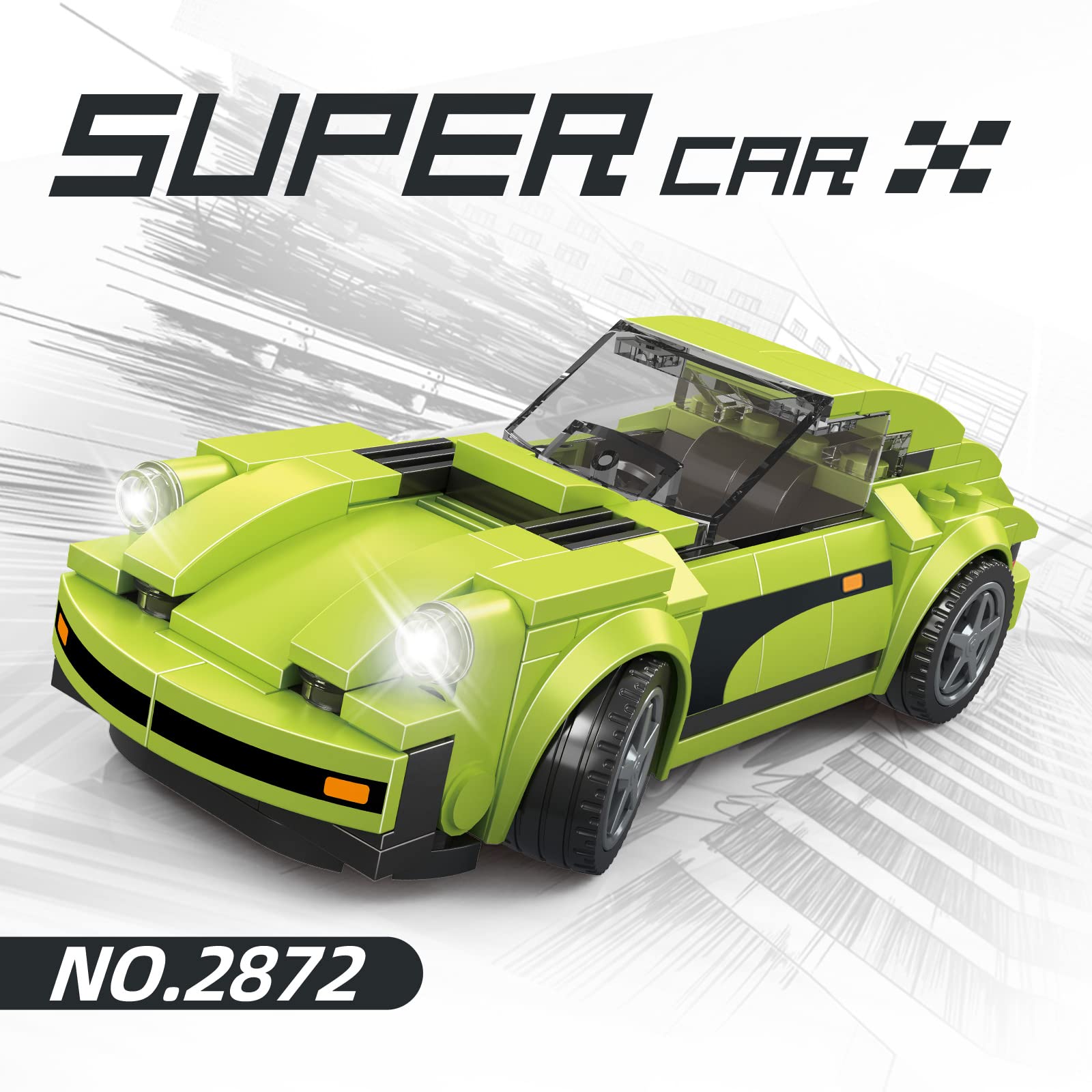 Wange Supercar Building Blocks Toy Set - 161 Piece Speed Champions Racing Car Kit, Collectible Sports Car Model for Kids & Adults - Perfect Gift for Birthday, Christmas & Playtime Racing Adventures