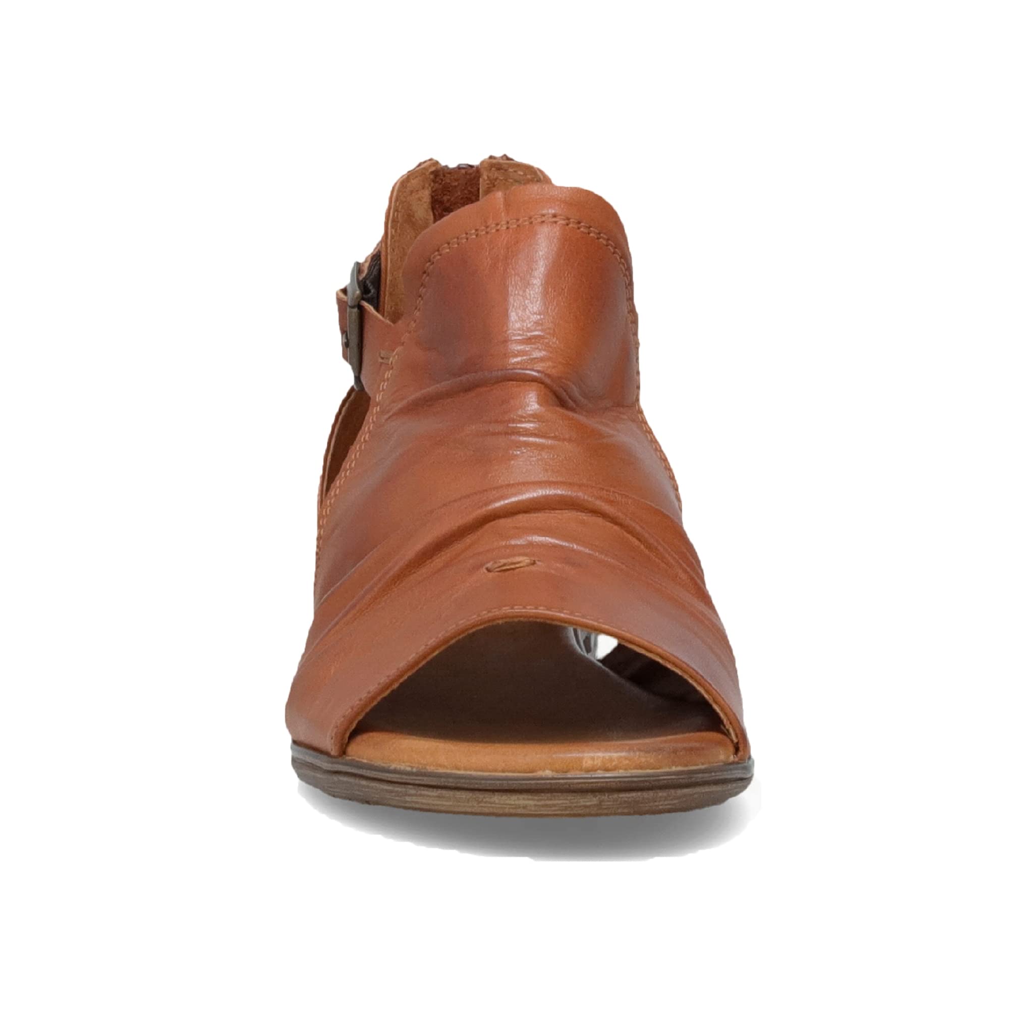 Miz Mooz Dipper Women's Leather Sandals - Comfortable Peep Toe Buckle Strap Sandals for Summer | Casual Outfits, Beach Wear & Vacation Essentials