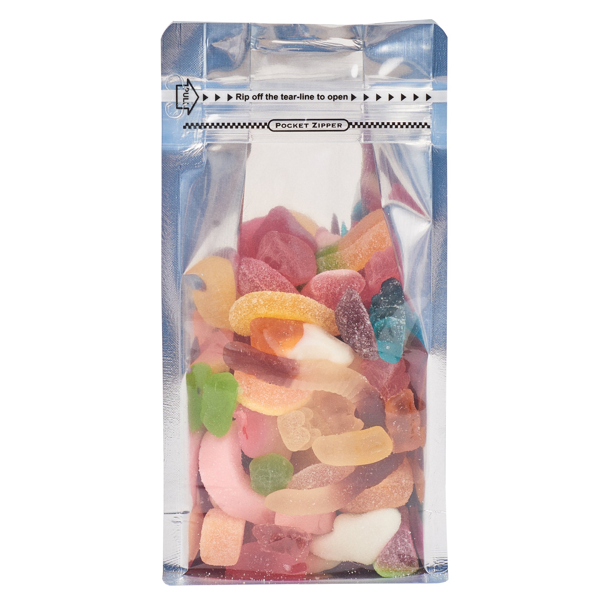 White Plastic Small Snack Bags with Double Seal & Rip Lock - Heat Sealable 8x4x2.5 Inches (100 Count) - Perfect for School Lunches, Party Favors & Food Storage