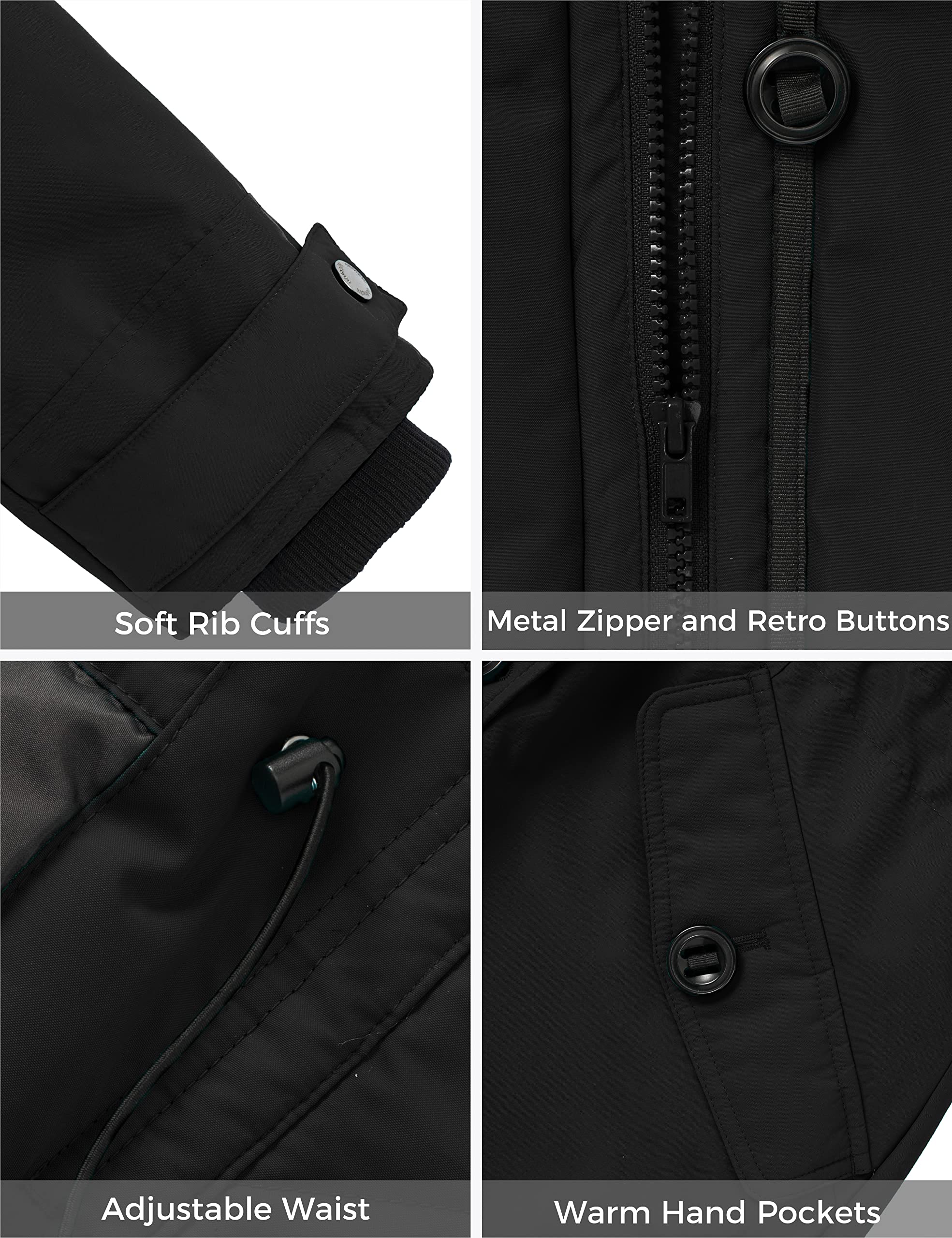 Wantdo Women's Long Puffer Winter Coat with Hood - Waterproof Warm Parka Jacket for Cold Weather - Perfect for Snowboarding, Skiing & Outdoor Activities