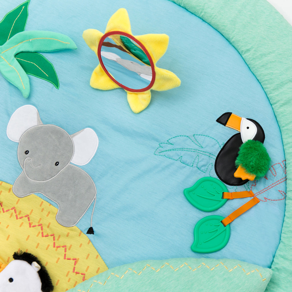 Little Big Friends Jungle Activity Playmat for Babies & Toddlers - Soft, Non-Toxic Play Mat for Crawling, Tummy Time & Learning - Perfect for Nursery, Daycare & Home Play Areas