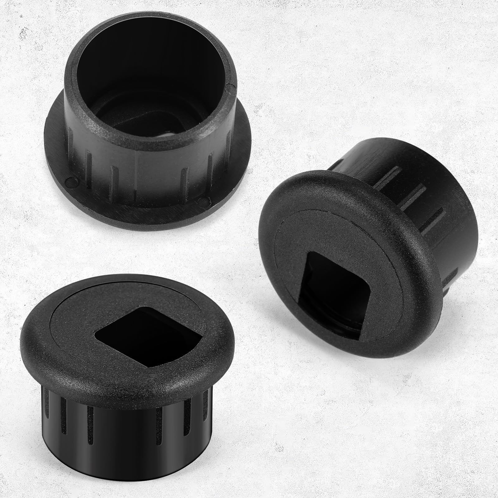 SATINIOR 10-Pack Desk Cable Wire Grommet Cord Organizers - 1 Inch (25mm) Plastic Cable Hole Covers for PC Computer Desks - Cable Management Solution for Home Office, Gaming Setup & Workspace Organization