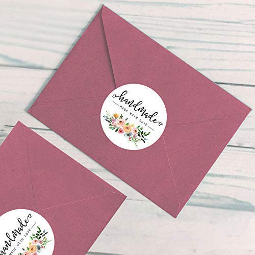 120Pcs Handmade Floral Stickers - DIY Labels for Gifts & Crafts