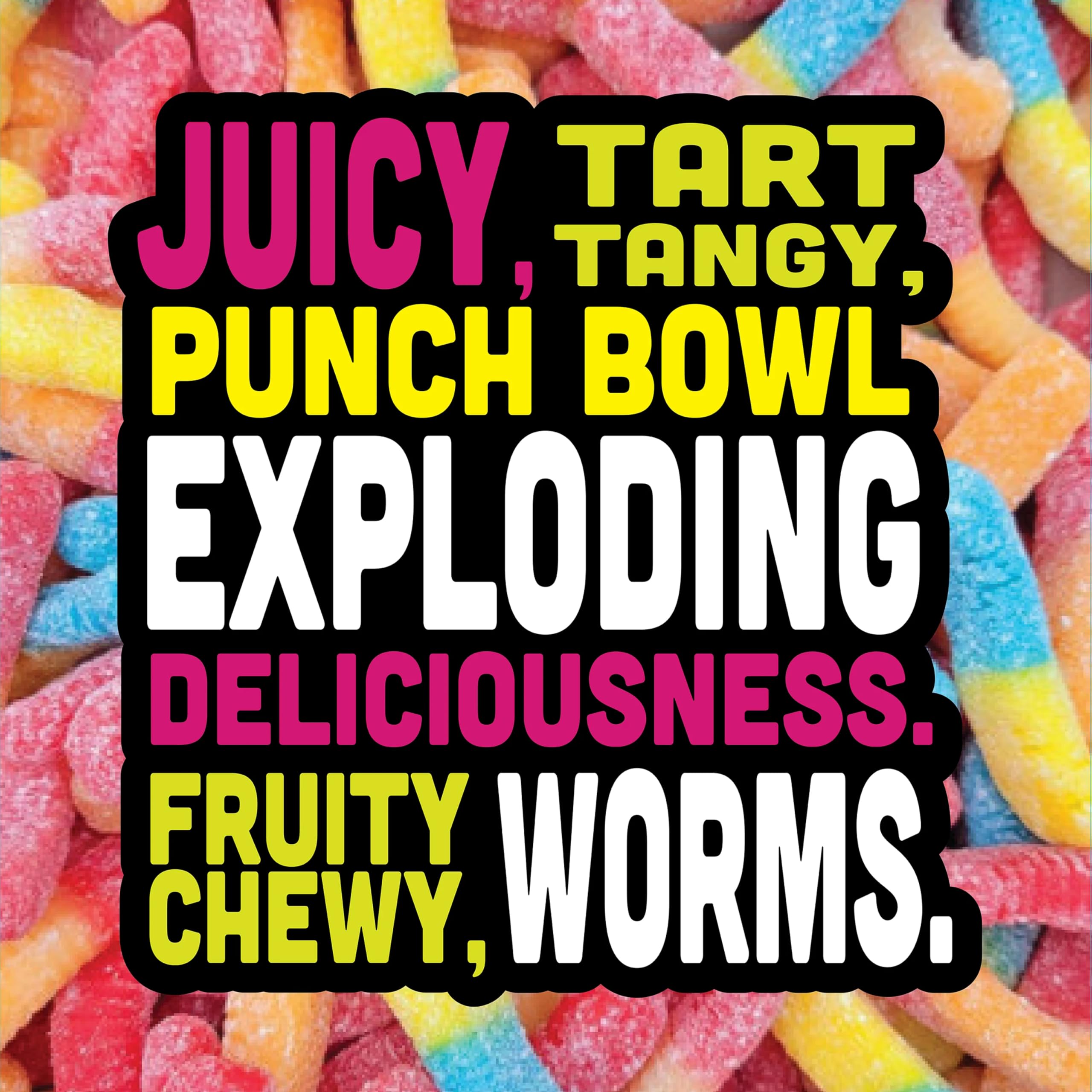 Trolli Sour Brite Crawlers Candy - Fruit Punch Flavored Sour Gummy Worms (7.2 oz) | Bulk Sour Candy for Parties, Halloween Treats & Movie Night Snacks