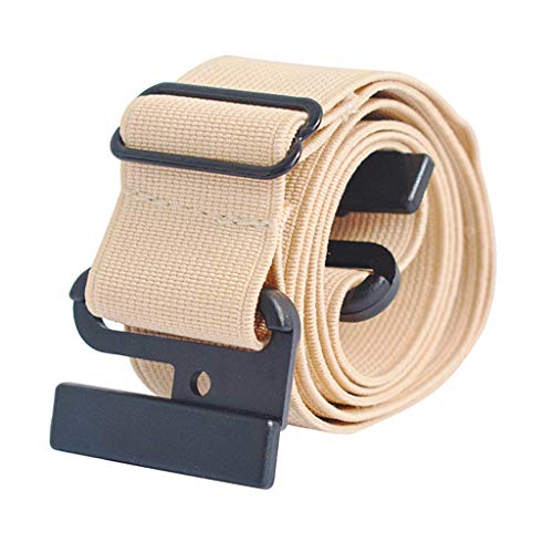 Adjustable Non-Slip Flat Backing Stretch Belt - Invisible No Show Belt for Work & Casual Wear - Perfect for Tool Belt Kits, Office Pants & Everyday Use