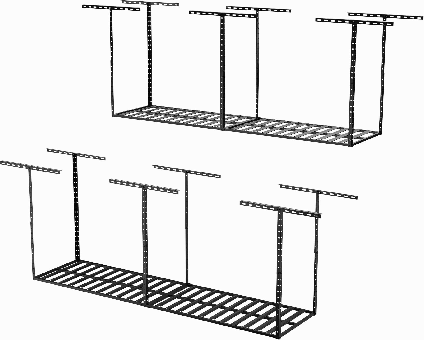SunsGrove 2-Pack Heavy Duty Garage Ceiling Storage Rack - 750LBS Capacity, Adjustable Overhead Organizer (22