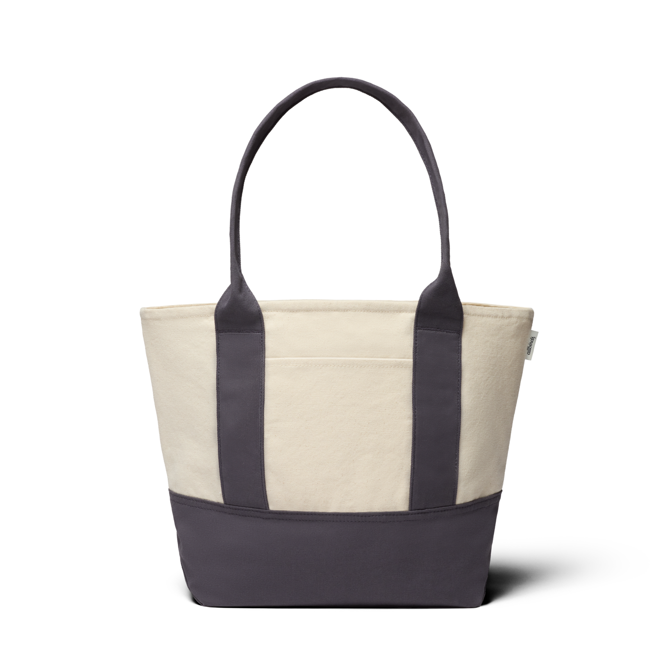 Mini Canvas Tote Bag - Natural White & Grey | Eco-Friendly Cotton Shopper for Groceries, Beach & Daily Use