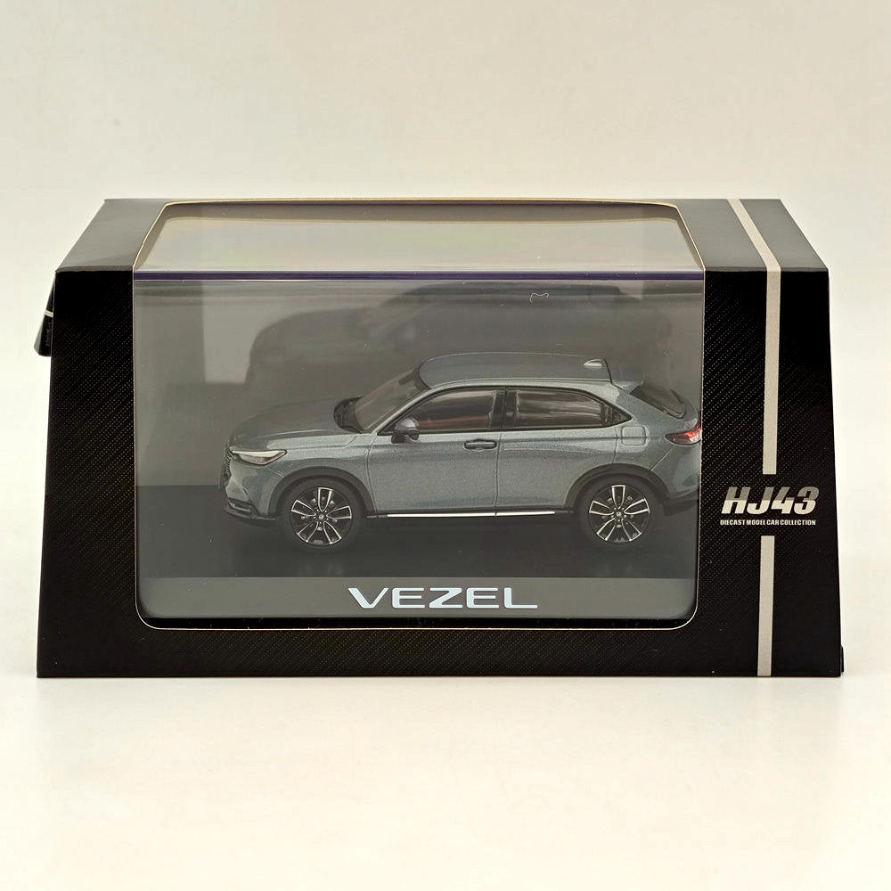 1/43 Scale Honda VEZEL Meteoroid Gray Metallic Diecast Model Car - Hobby Japan HJ431002GM - Collectible Miniature Vehicle for Display, Gifts & Car Enthusiasts