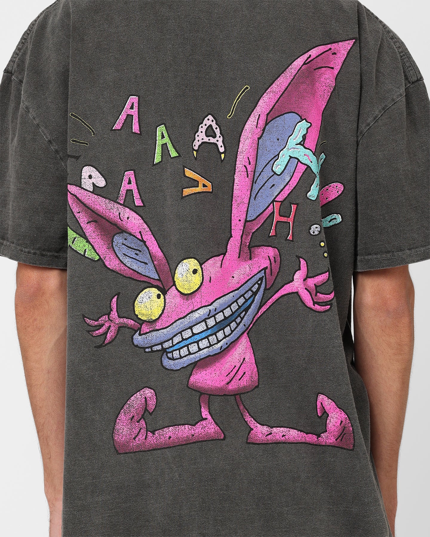 American Thrift x Aaahh!!! Real Monsters Vintage Heavyweight T-Shirt - Black Wash | 90s Cartoon Tee for Casual Wear & Retro Fashion