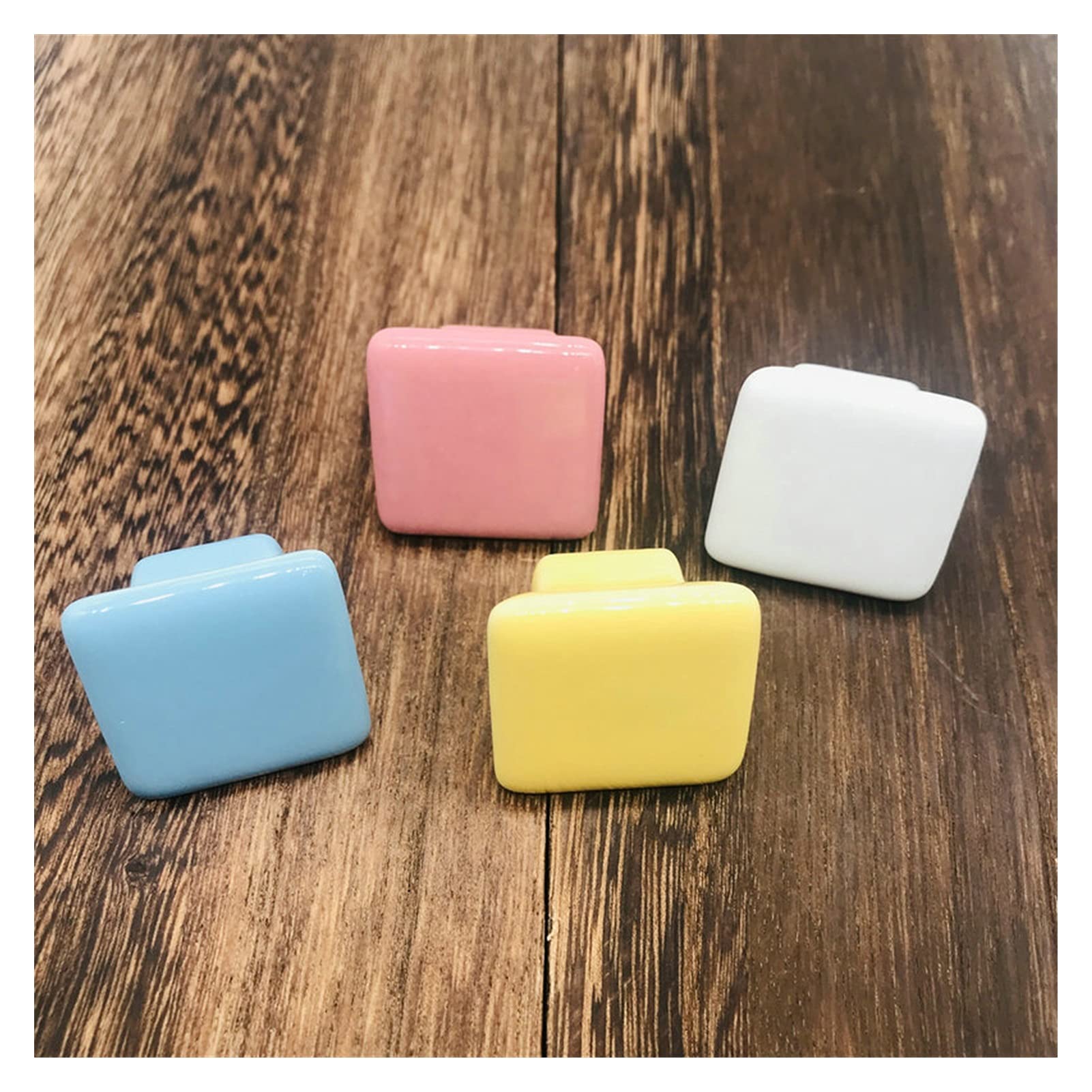 Ceramic Cabinet Hardware Handles - 1 Piece Square Yellow Furniture Handle for Kitchen Drawers, Children's Room & Cabinet Doors | Durable & Stylish Home Decor Upgrade