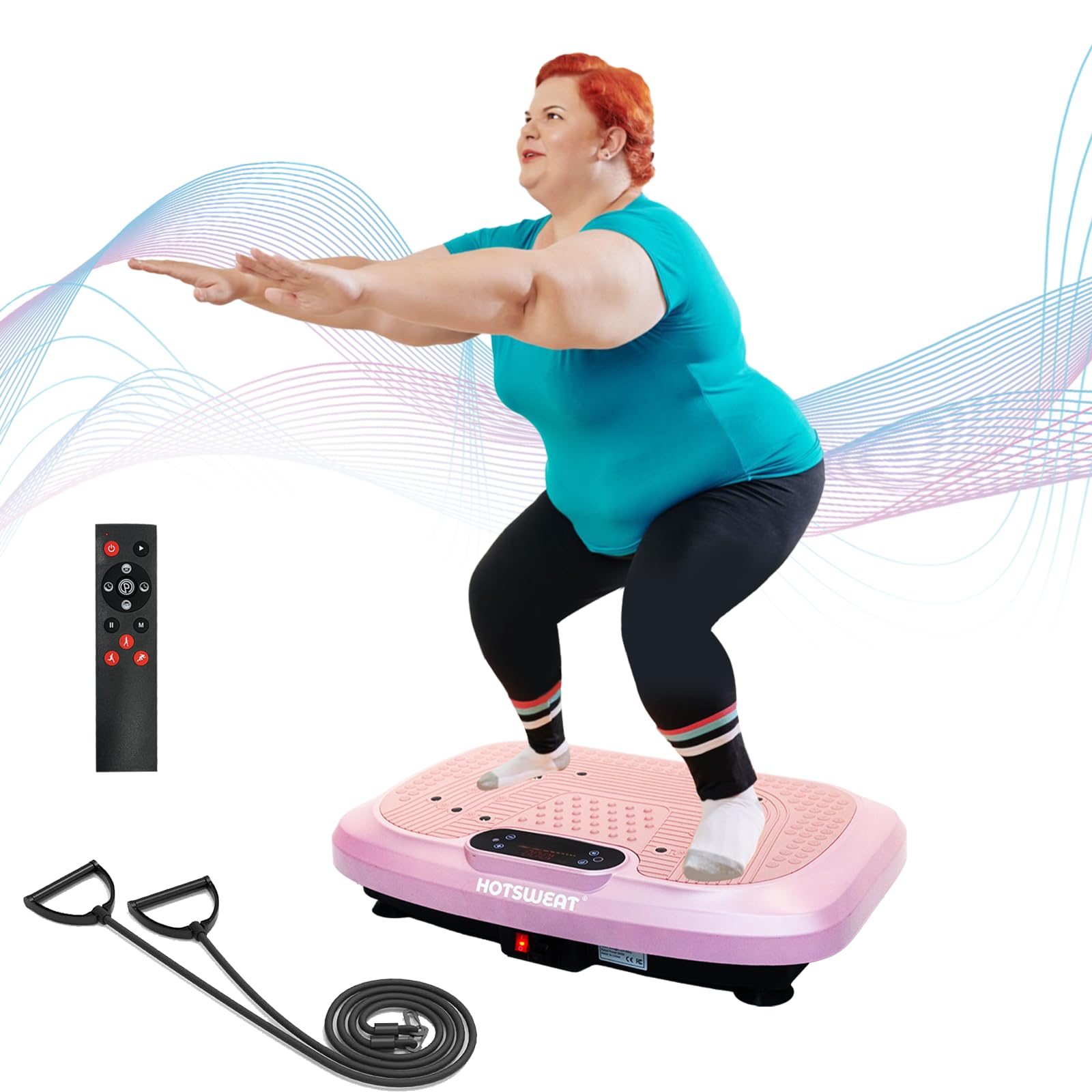 Vibration Plate Exercise Machine for Lymphatic Drainage & Weight Loss - Power Plate Vibrating Platform with 120 Intensity Levels - Home Gym Workout Equipment for Toning, Circulation & Relaxation - Perfect for Post-Workout Recovery & Fitness Training