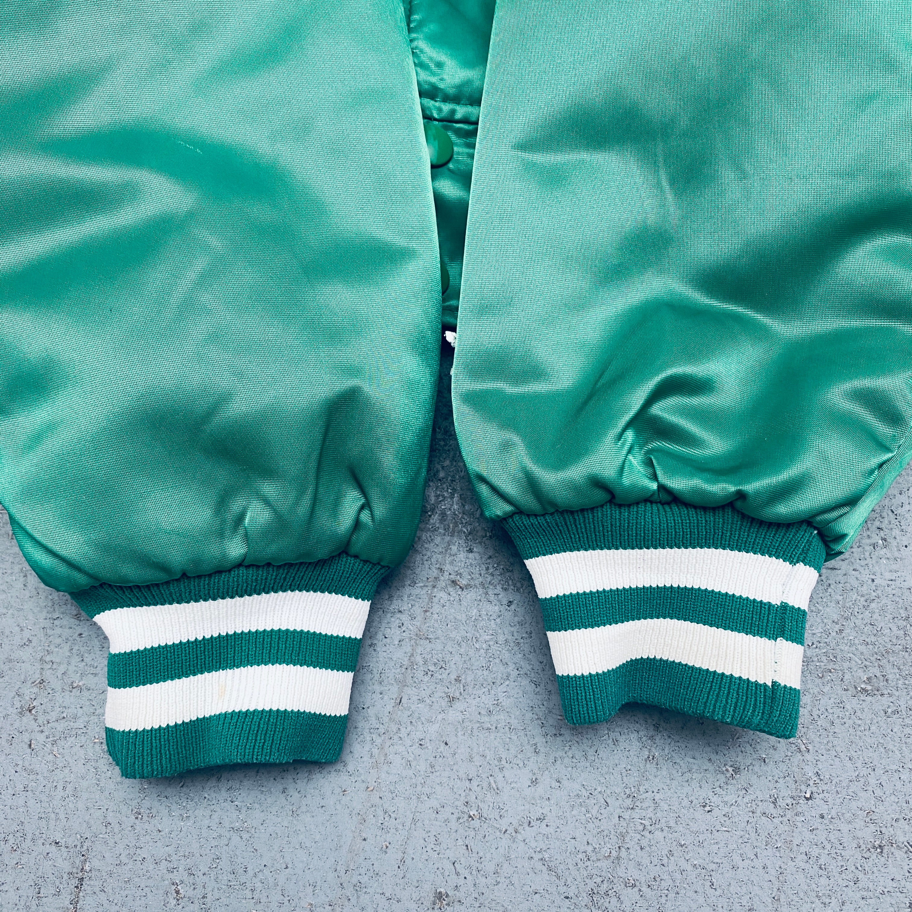 Boston Celtics: 1980's Satin NBA Authentics Starter Bomber Jacket (L)